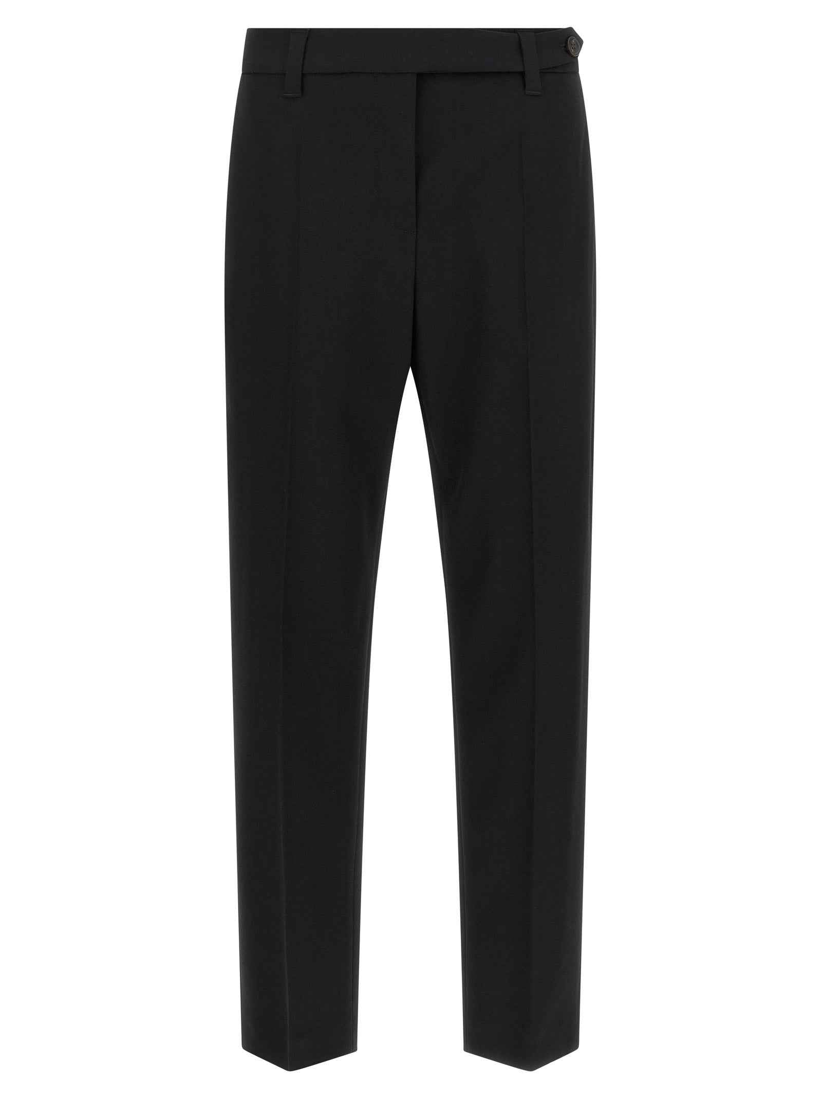 Brunello Cucinelli Black Virgin Wool Dress Pants