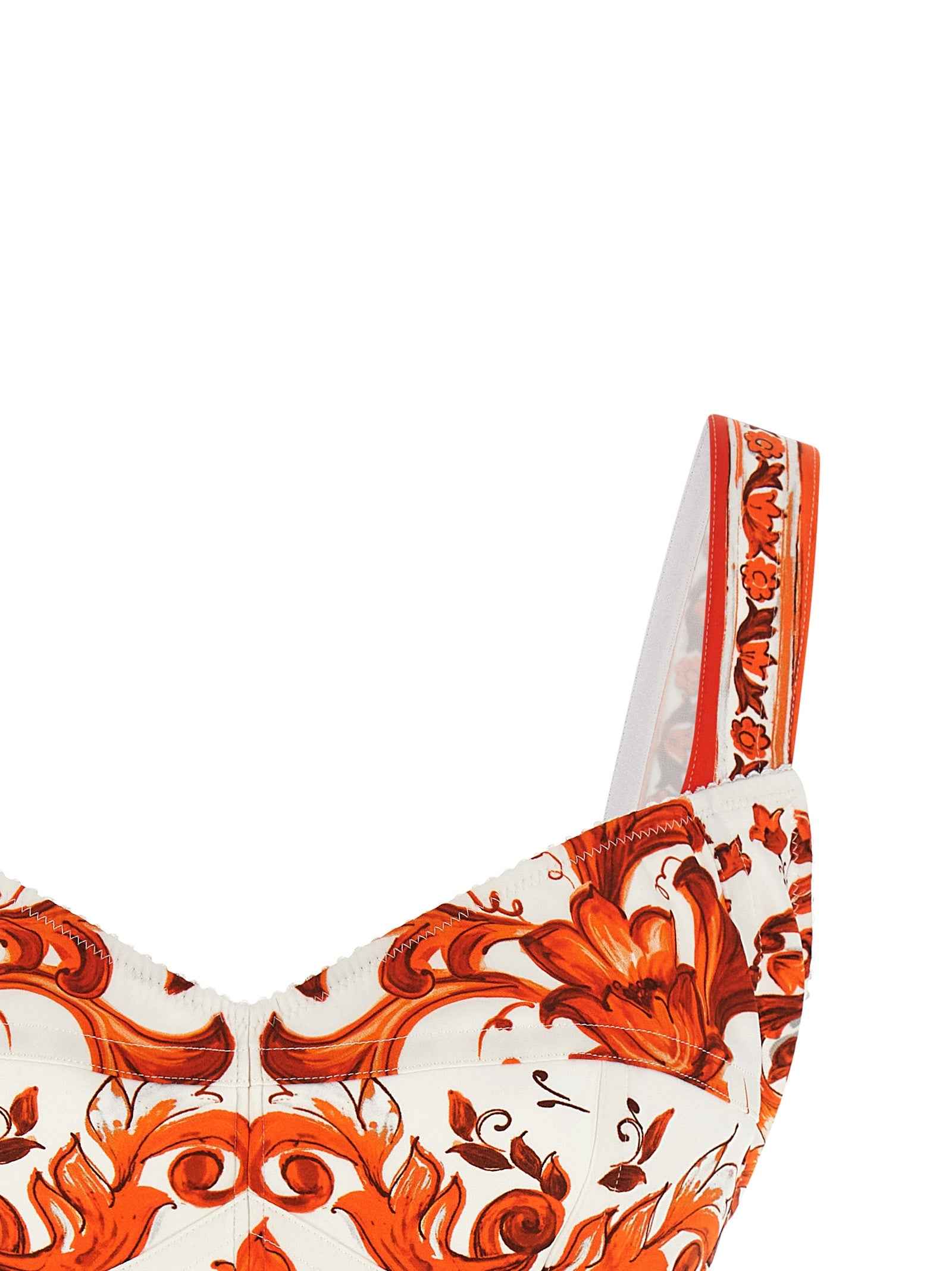 Dolce & Gabbana Orange Silk Blouse