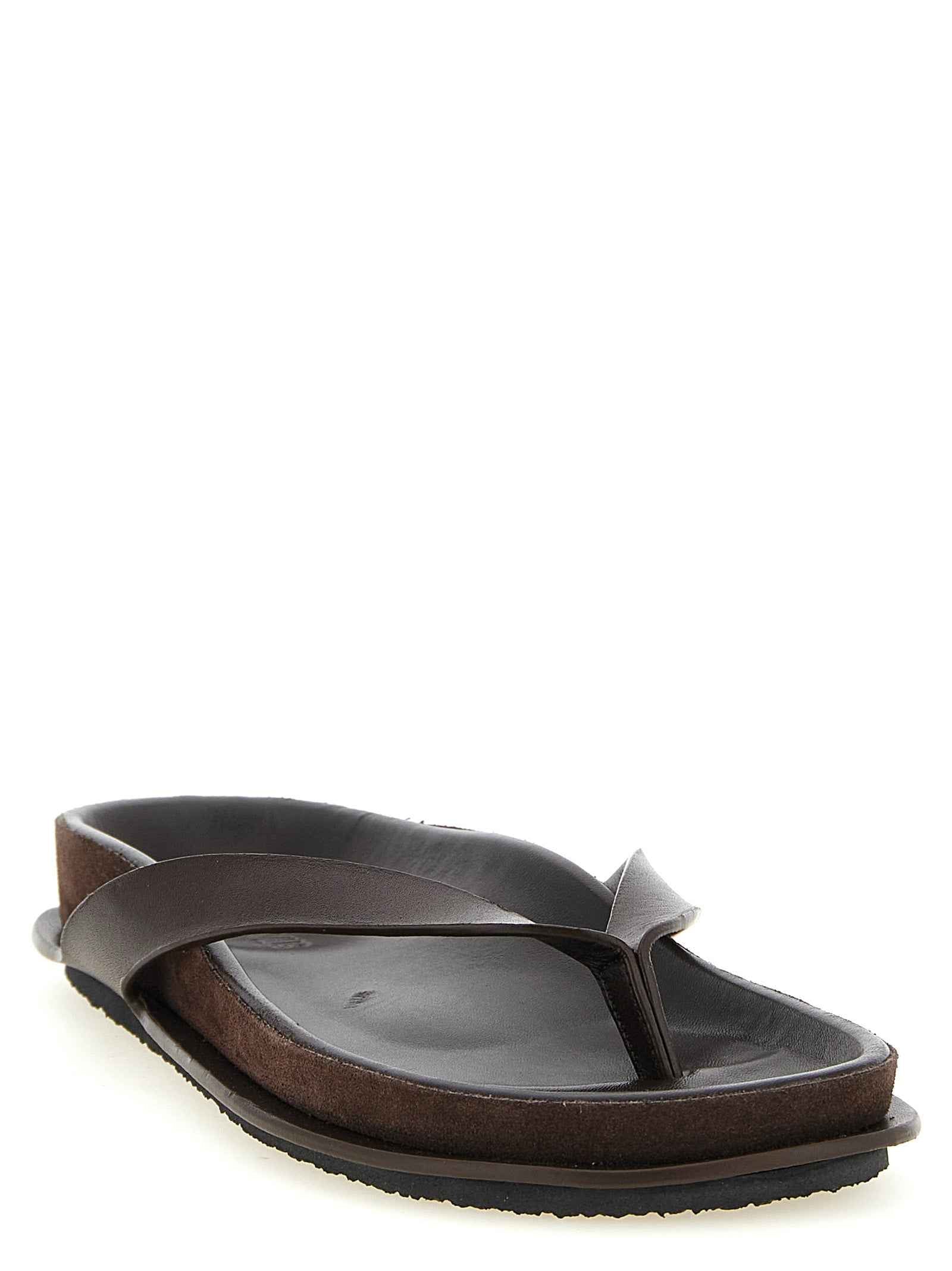 Jacquemus Brown Cowhide Slides