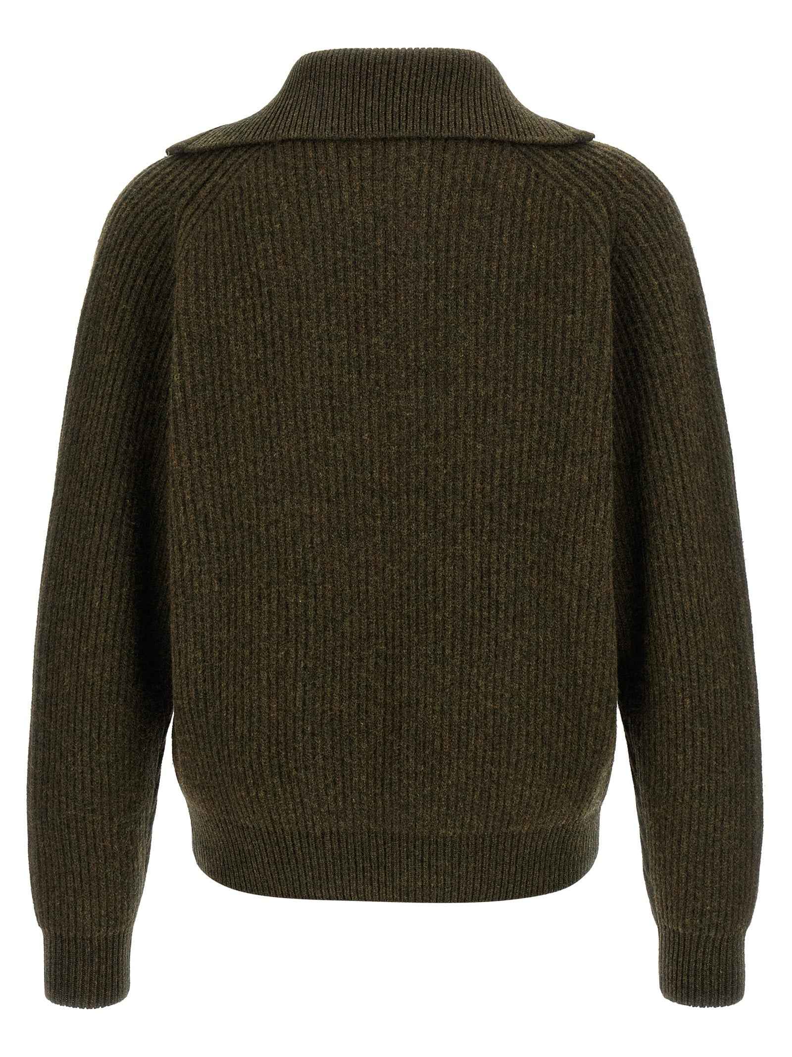 Jil Sander Bicolor Wool Cardigan
