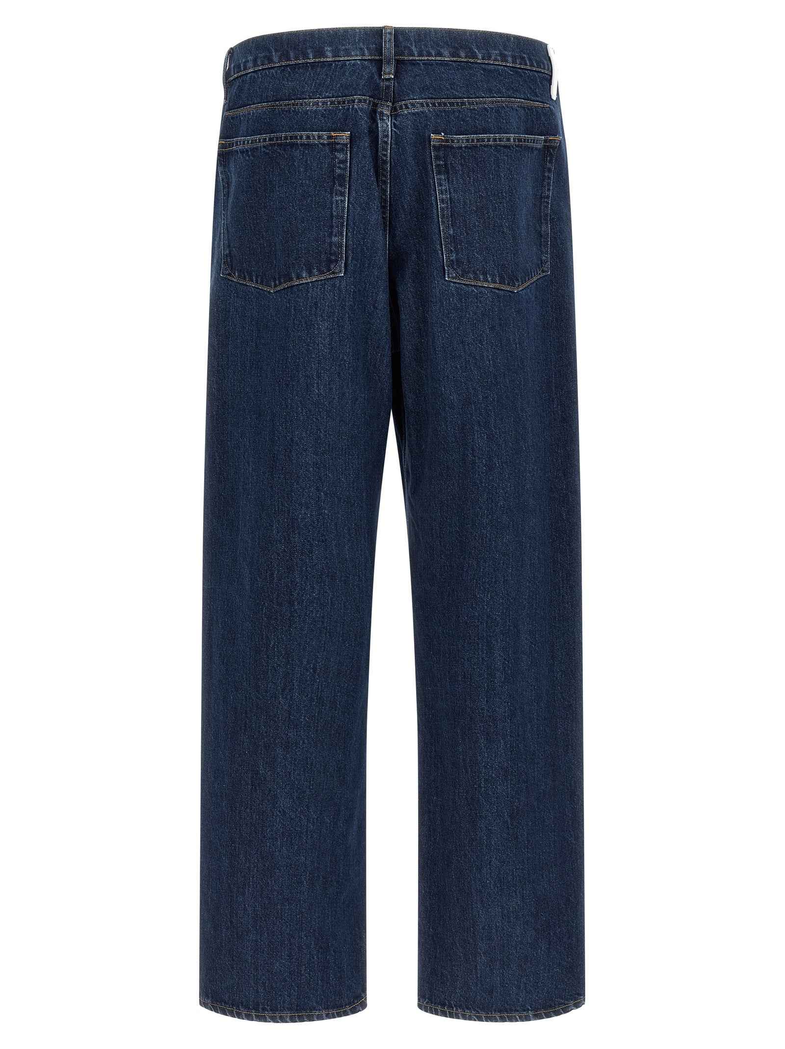 Jil Sander Blue Cotton Straight-Leg Jeans