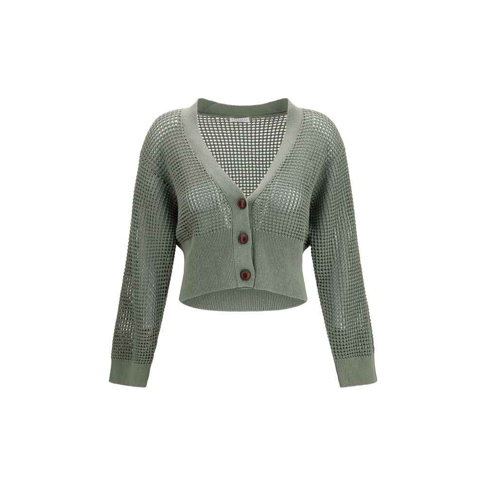 Brunello Cucinelli Bicolor Cotton Cardigan