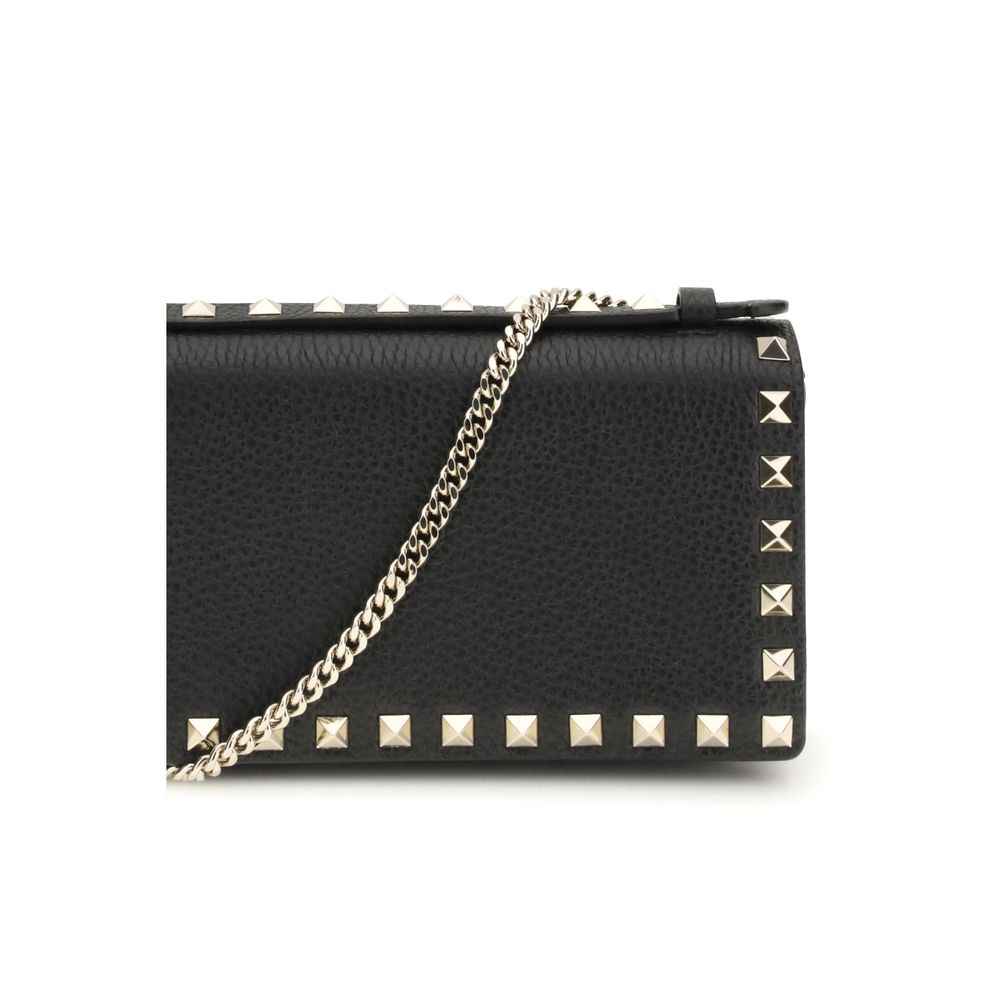Valentino Garavani Black Calf Leather Bos Taurus Wallet