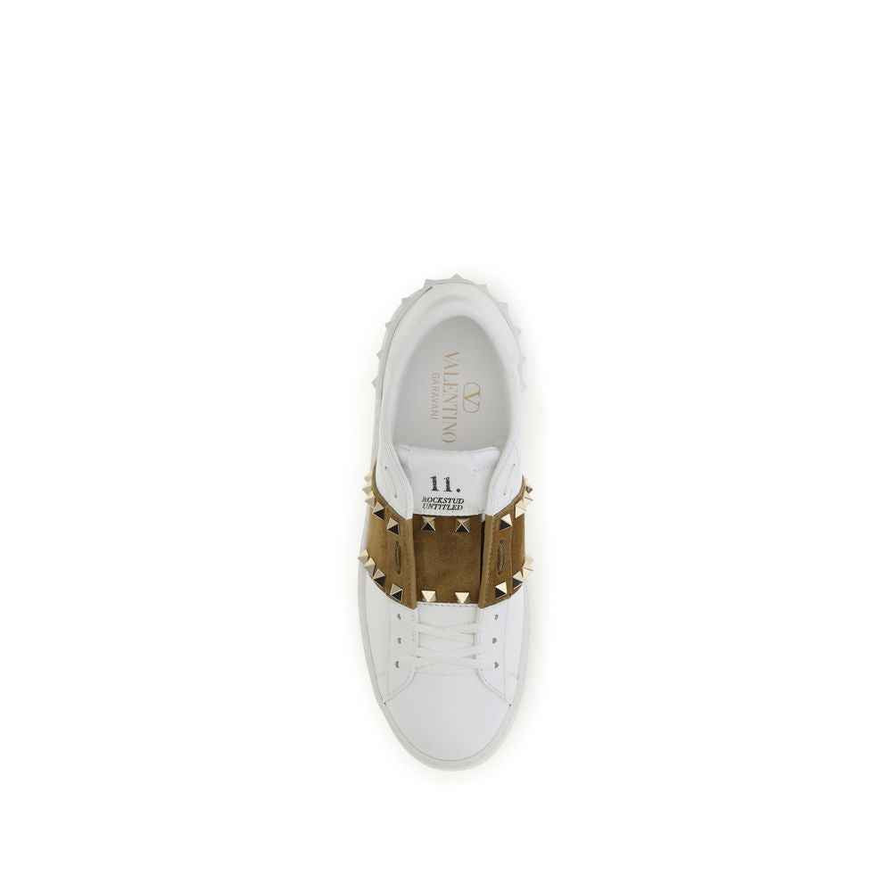 Valentino Garavani White Calf Leather Bos Taurus Sneakers