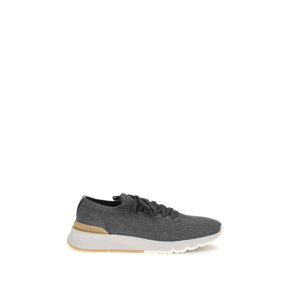 Brunello Cucinelli Blue Cotton Low Top Sneakers