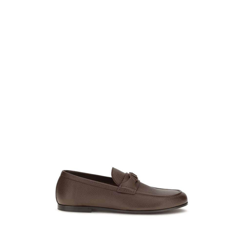 Valentino Garavani Brown Deer Slip-On Loafers