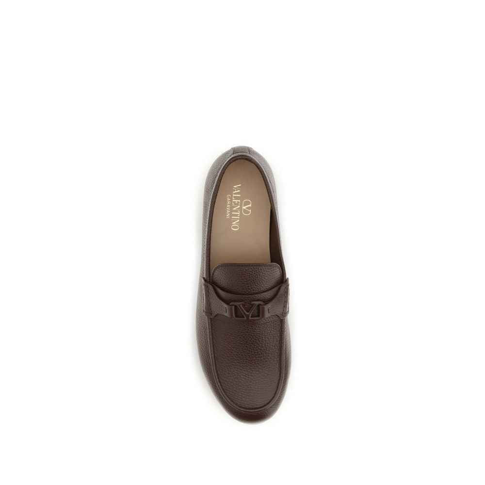 Valentino Garavani Brown Deer Slip-On Loafers