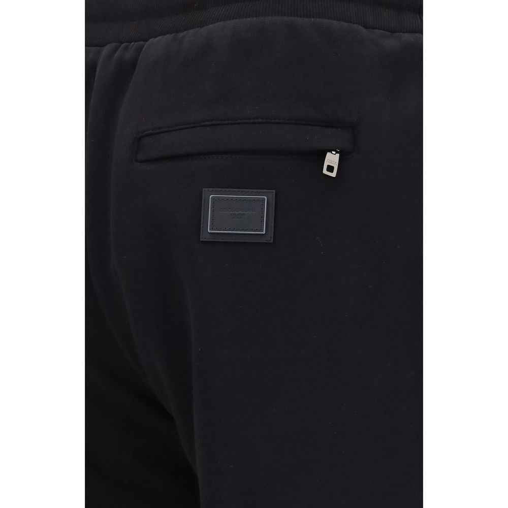 Dolce & Gabbana Black Cotton Joggers (Workout Pants)