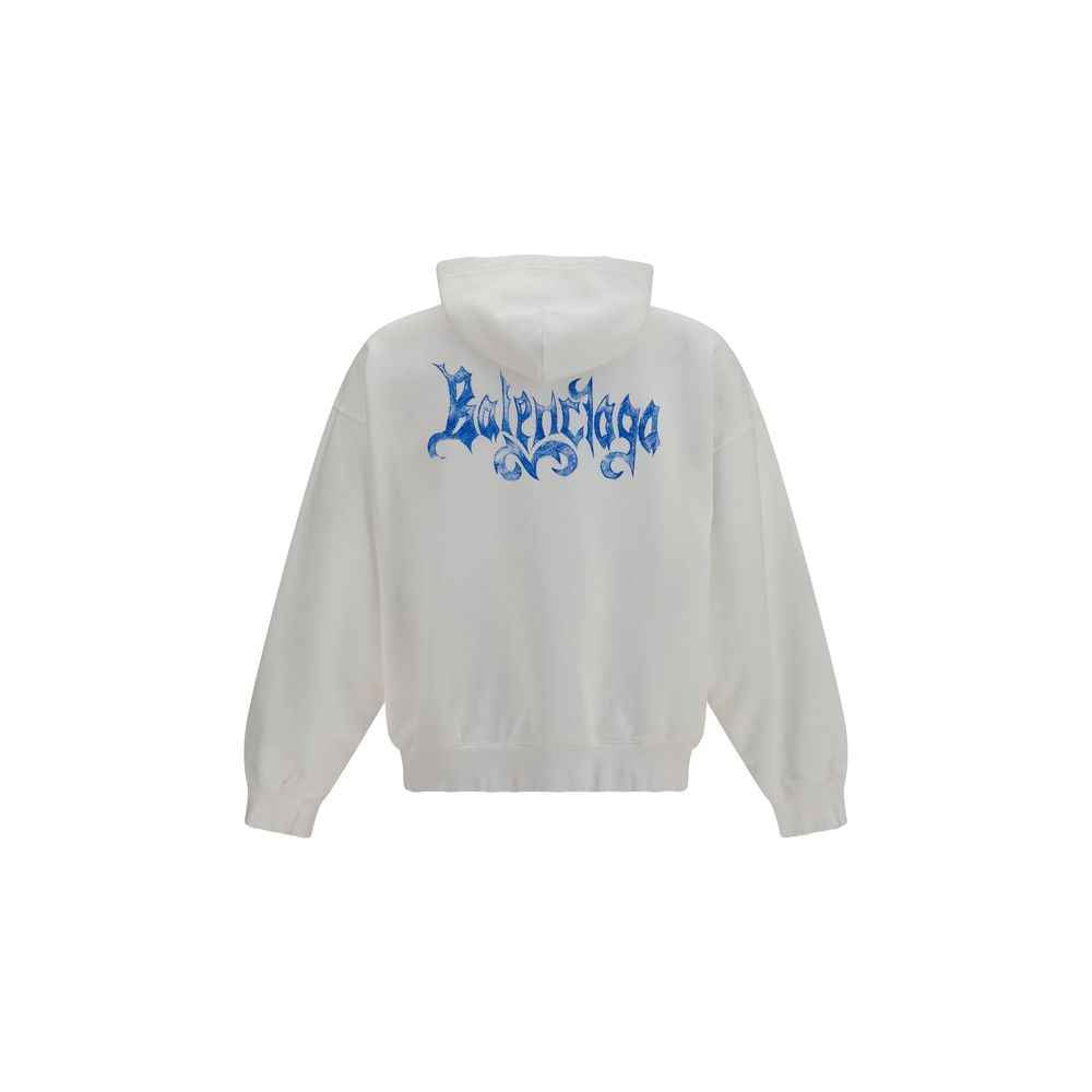 Balenciaga White Cotton Sweatshirt