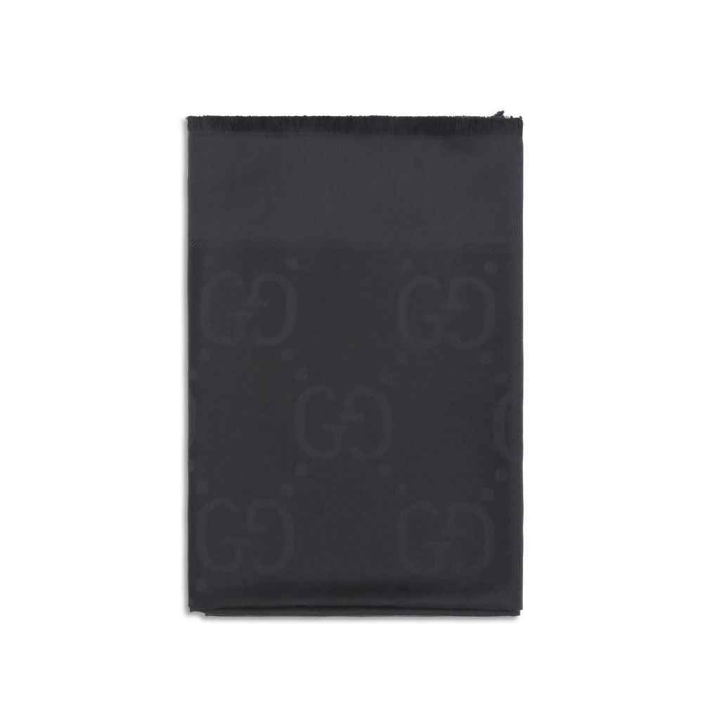 Gucci Black Wool Oves Aries Scarf