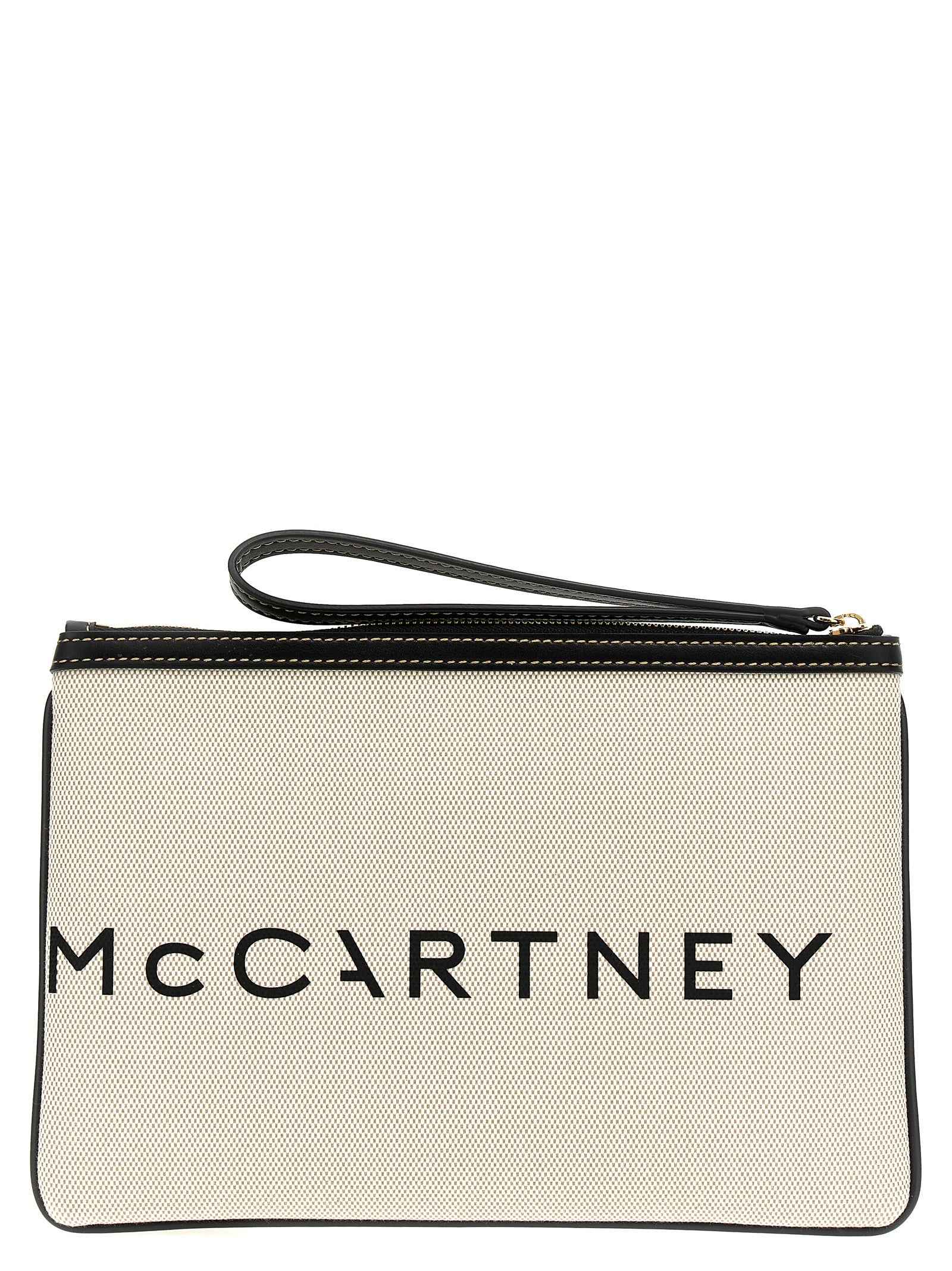 Stella McCartney Beige Cotton Clutch Bag