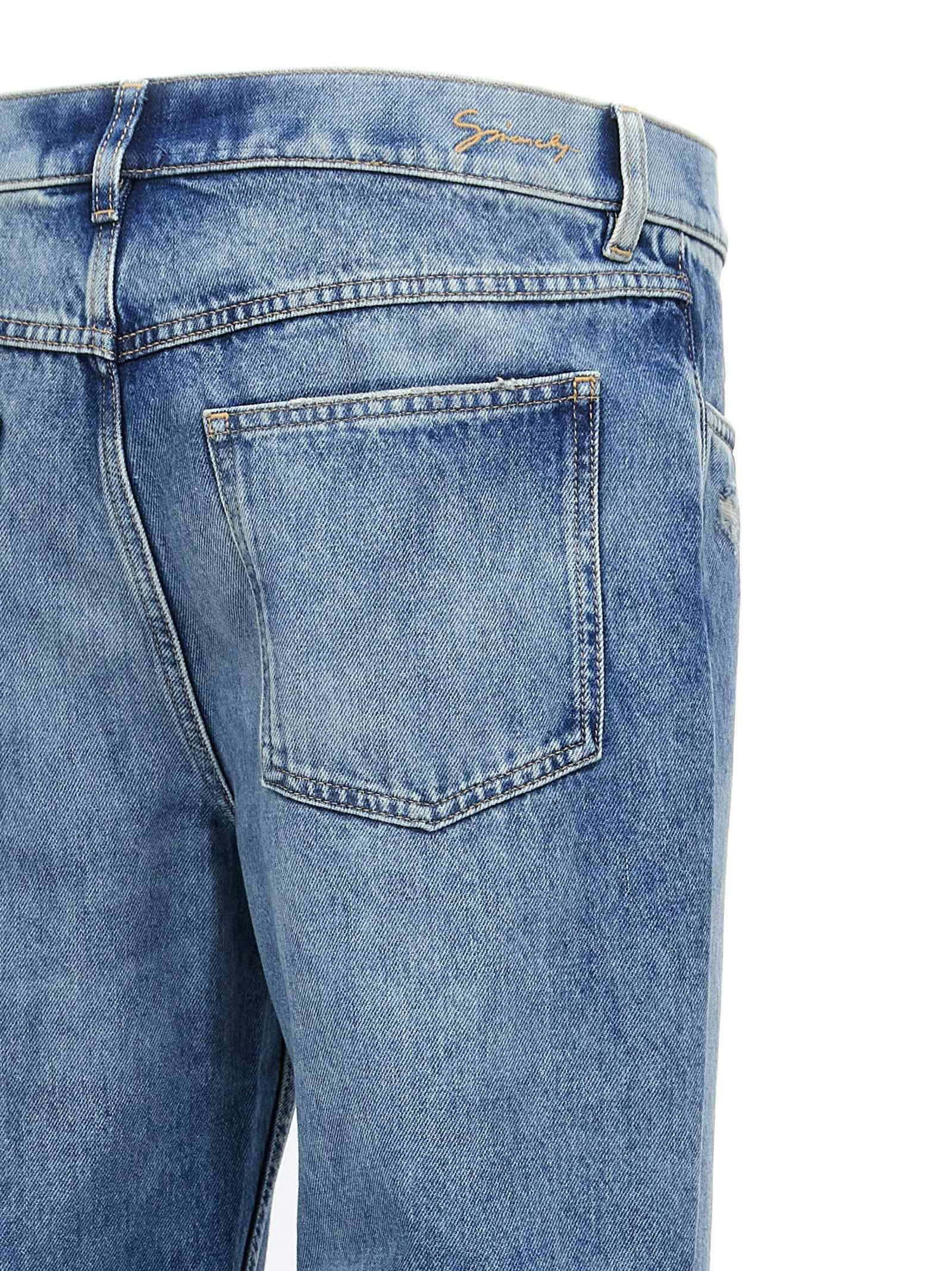 Givenchy Blue Cotton Straight-Leg Jeans