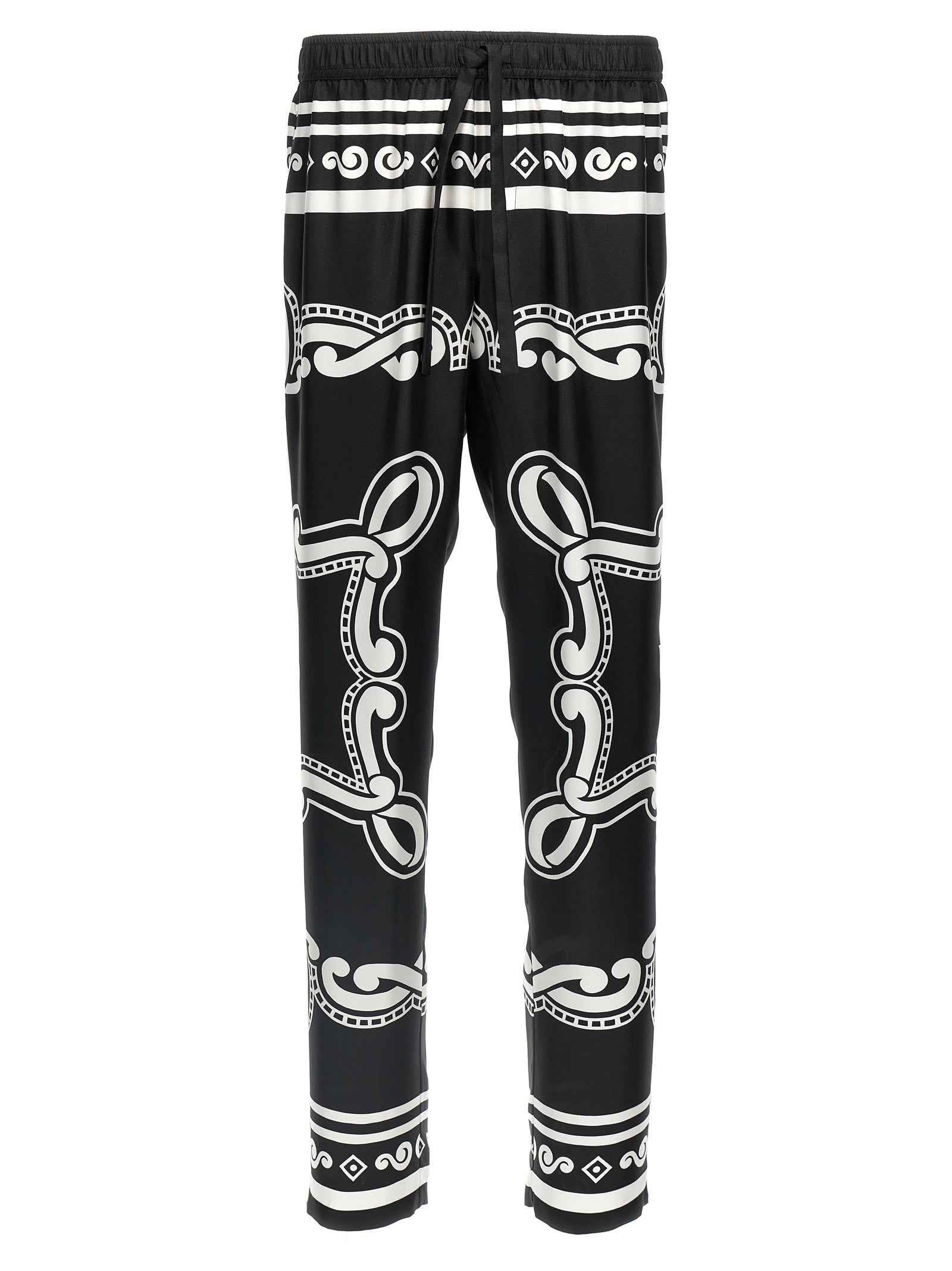 Dolce & Gabbana Bicolor Silk Casual Pants