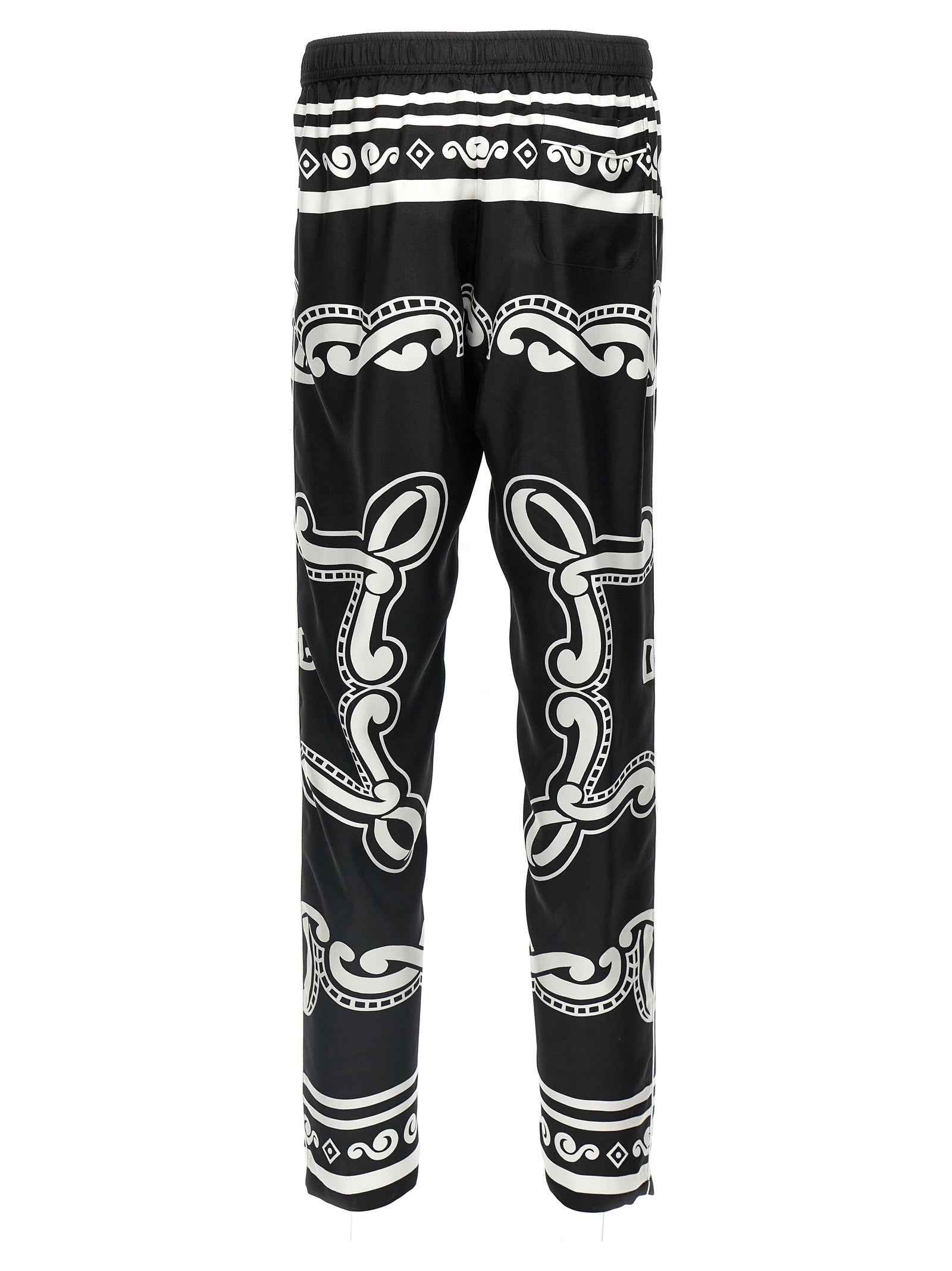 Dolce & Gabbana Bicolor Silk Casual Pants