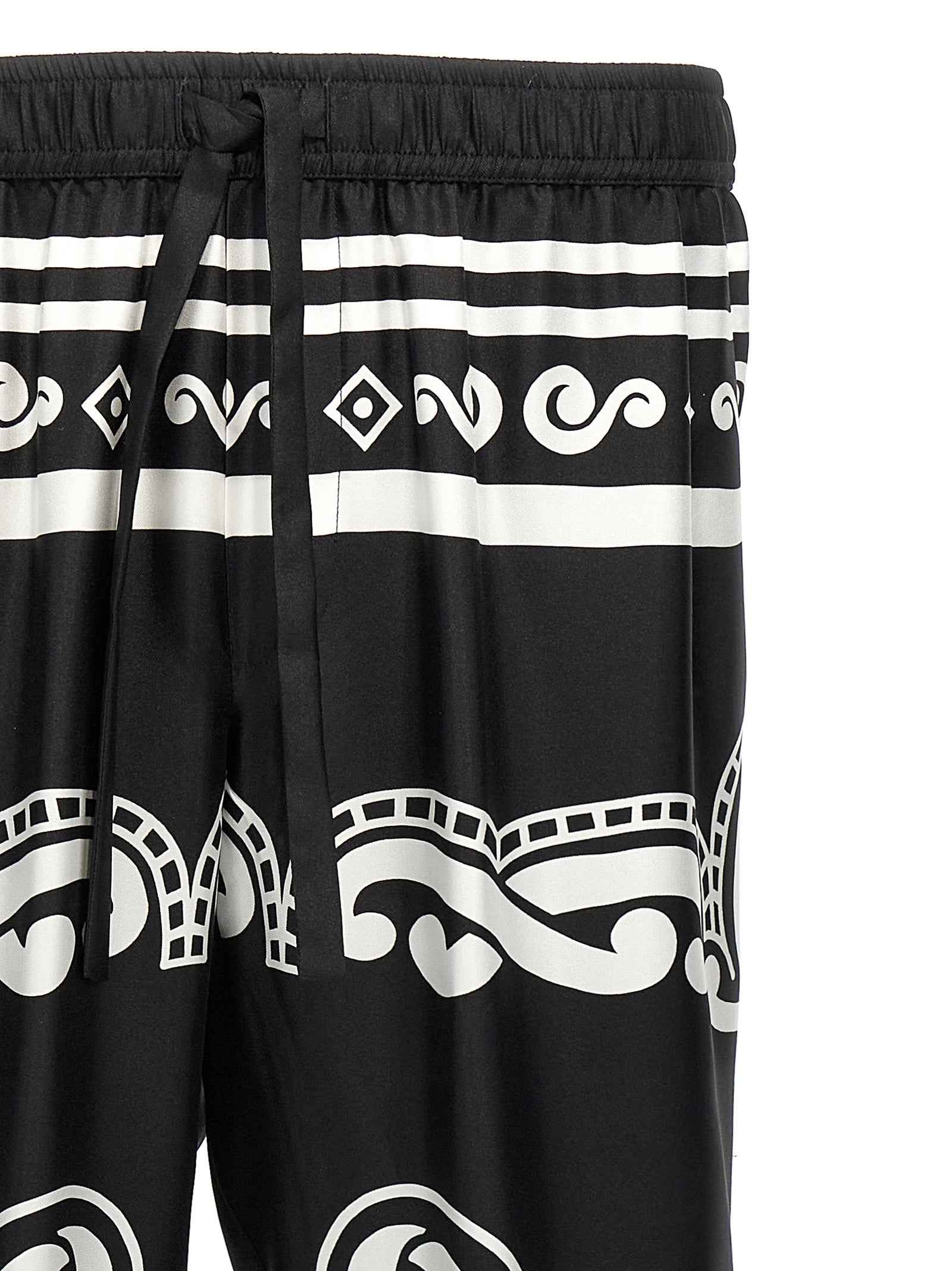 Dolce & Gabbana Bicolor Silk Casual Pants