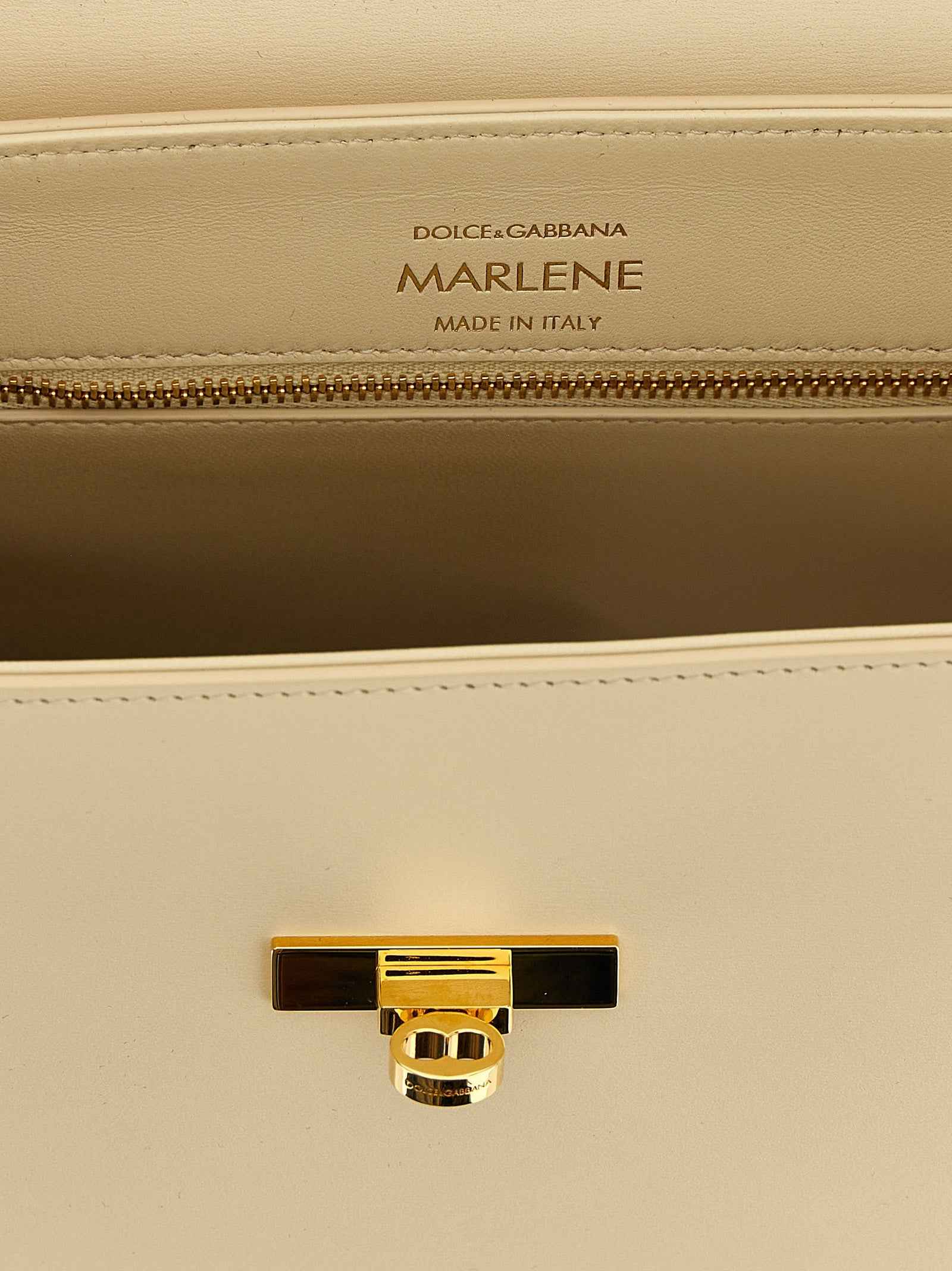 Dolce & Gabbana White Lamb Leather Handbag