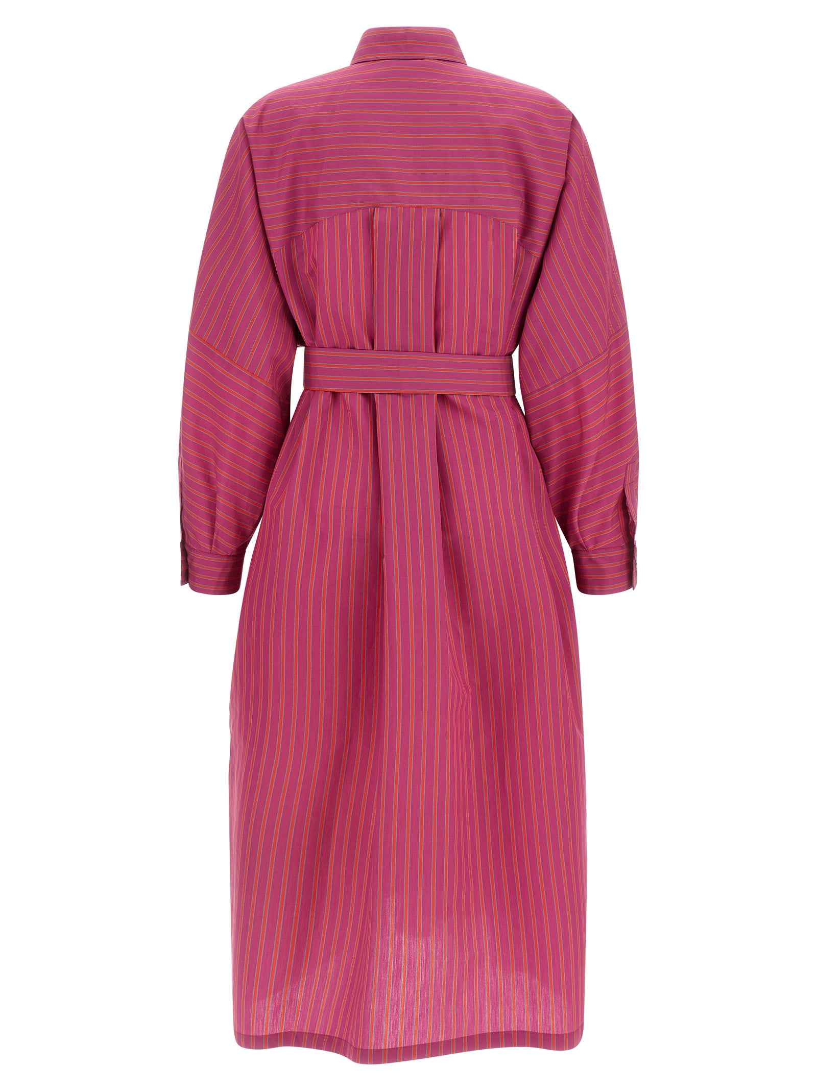 Max Mara Purple Cotton Long Dress