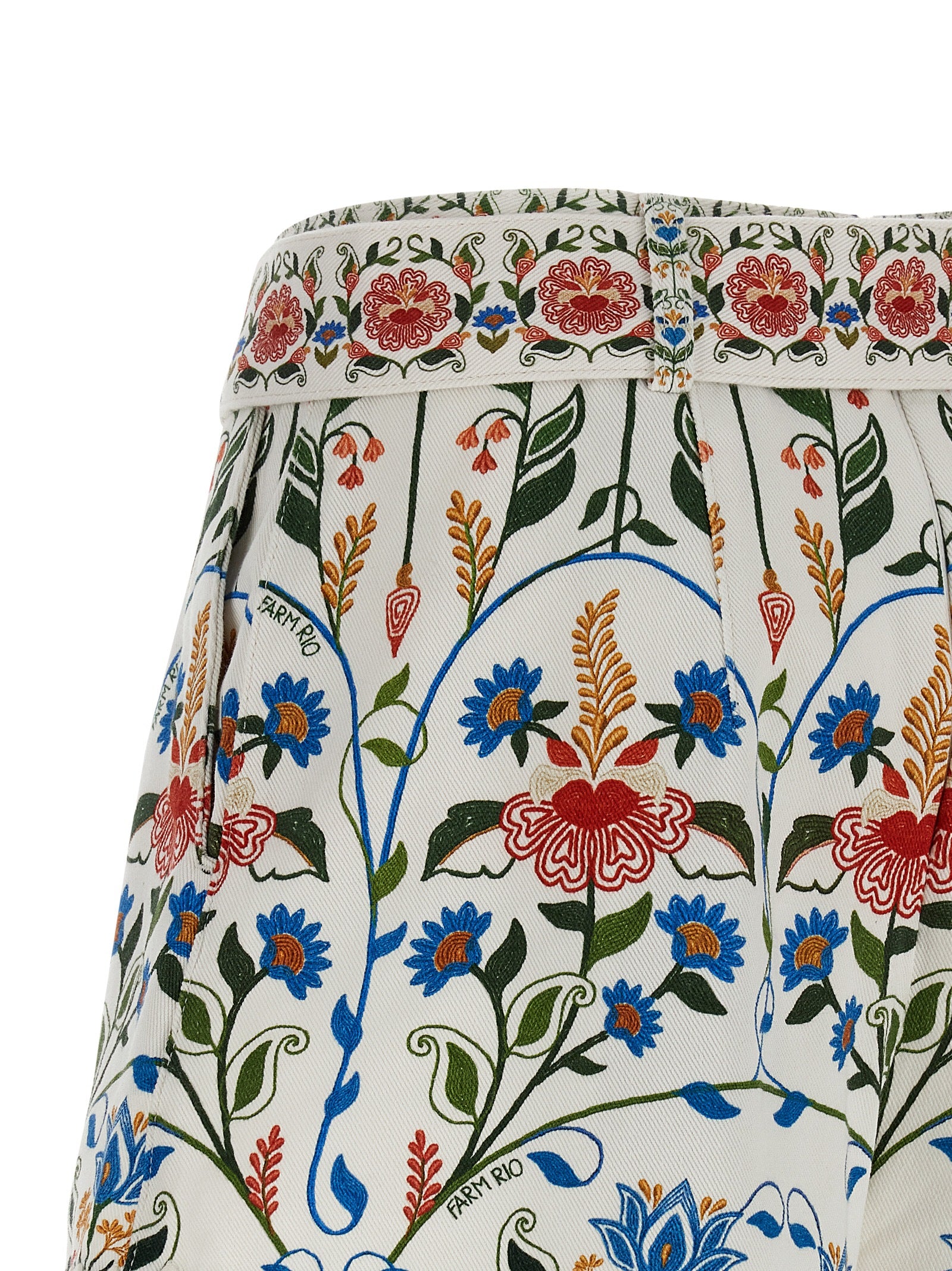 FARM RIO Multicolor Cotton Bermuda Shorts