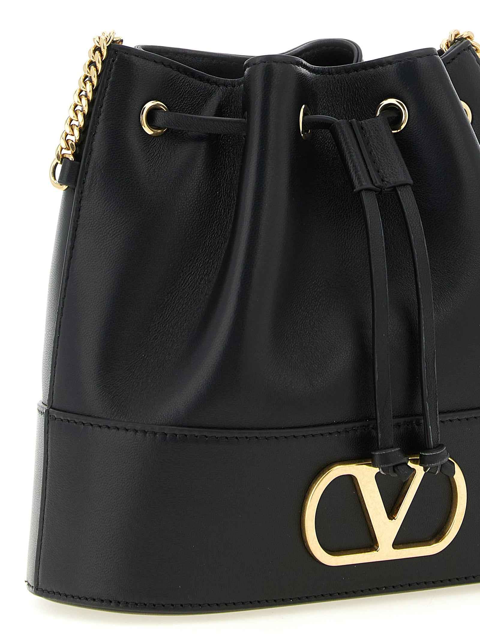 Valentino Garavani Black Lamb Leather Crossbody Bag