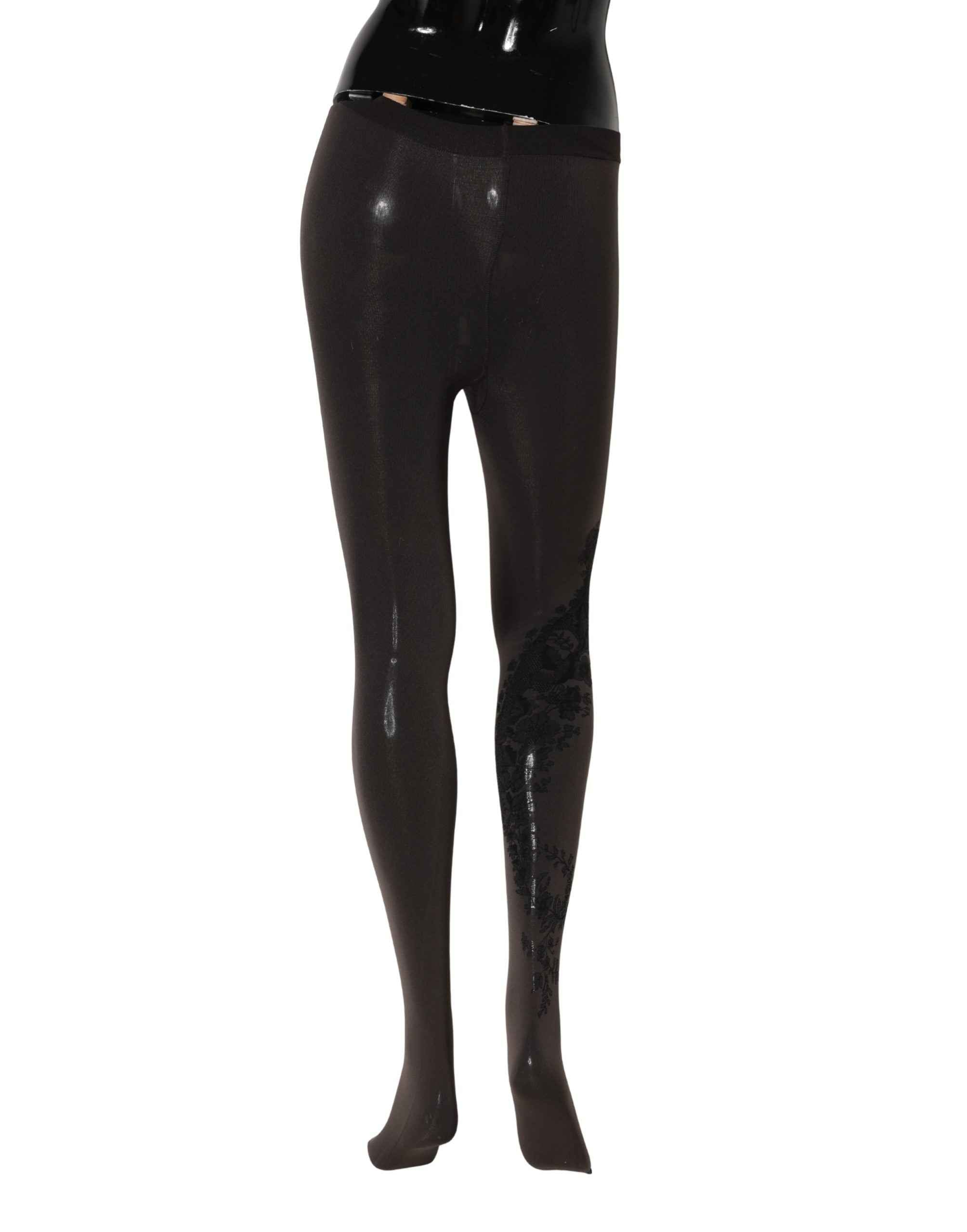 Dolce & Gabbana Black Nylon Tights Stocking Pantyhose Women Socks