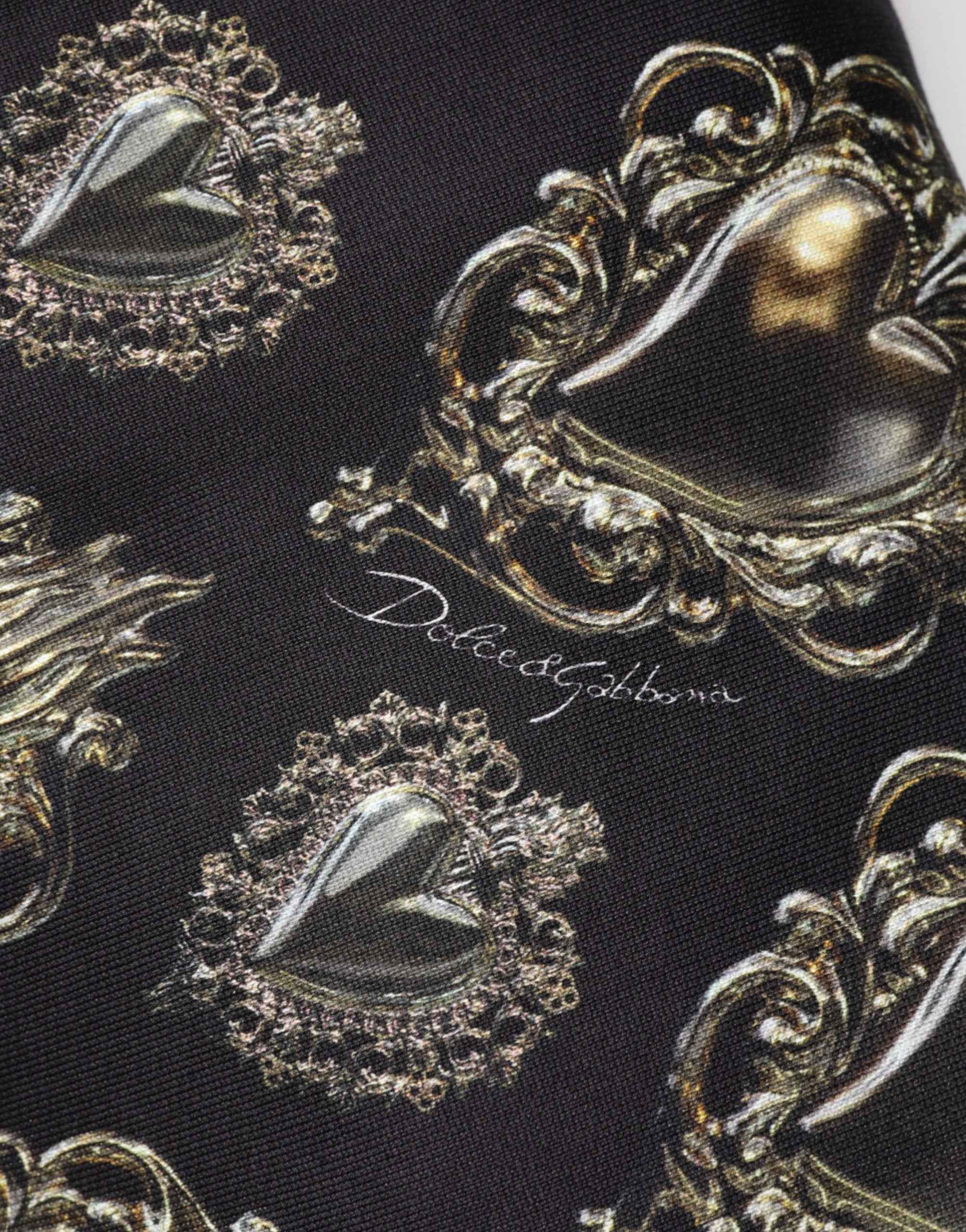 Dolce & Gabbana Black Sacred Heart Cotton Sweatshirt Sweater