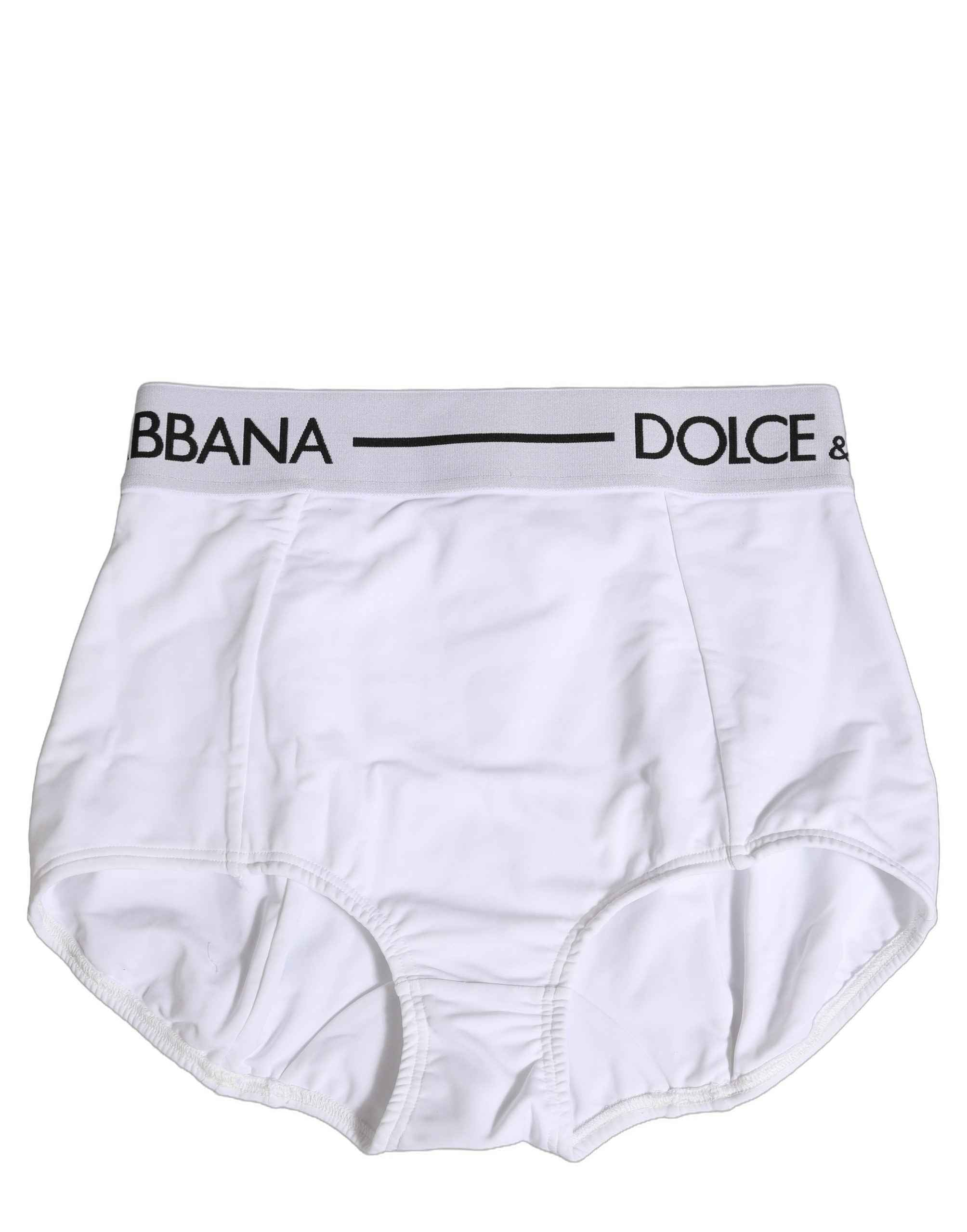 Dolce & Gabbana White Logo Waistband Coulotte Panty Underwear