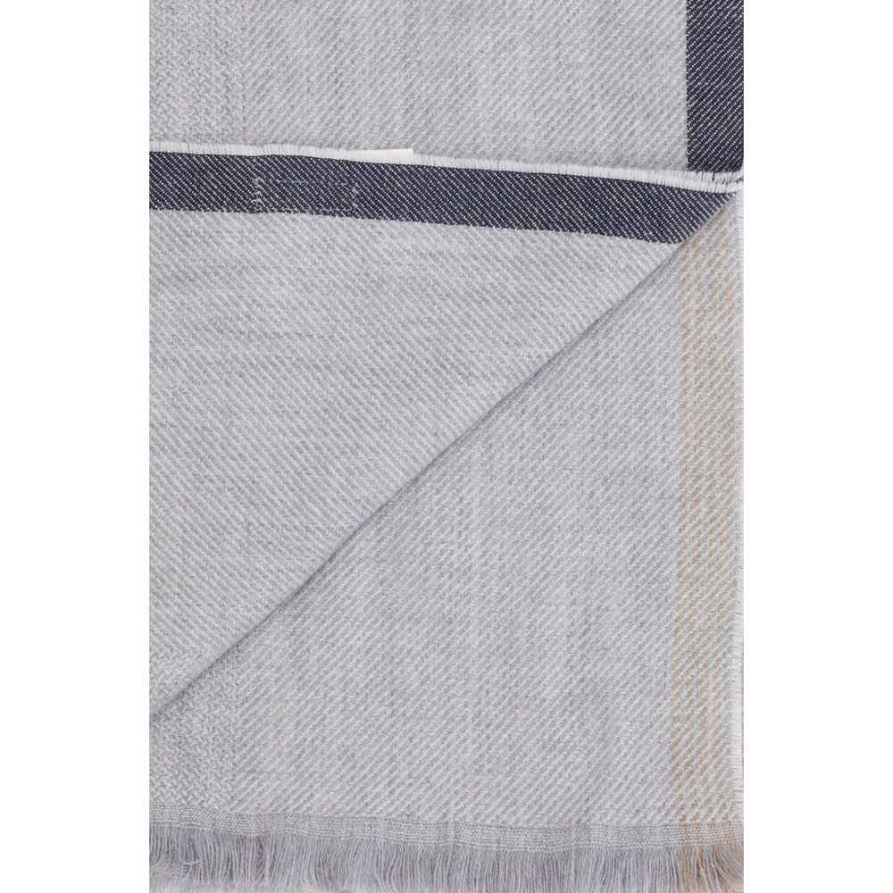 Brunello Cucinelli Gray Cashmere Scarf