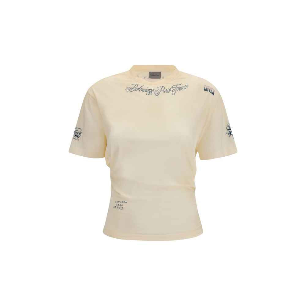 Balenciaga Beige Cotton T-Shirt