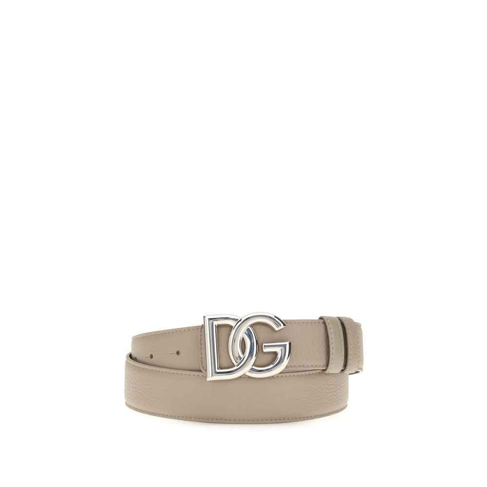 Dolce & Gabbana Beige Calf Leather Bos Taurus Regular Belt