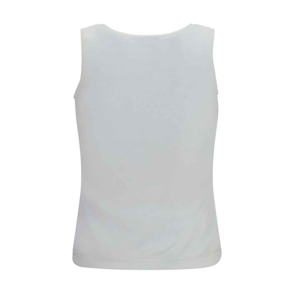 Balenciaga White Cotton Tank Tops