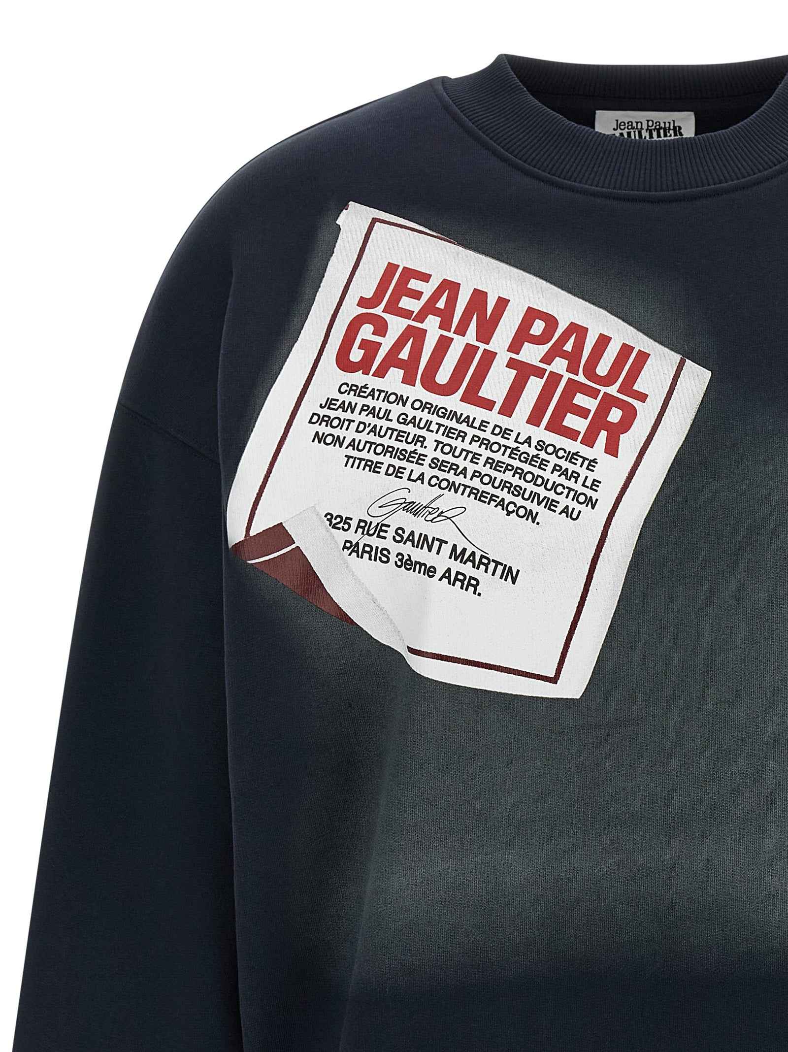 Jean Paul Gaultier Blue Cotton Sweatshirt
