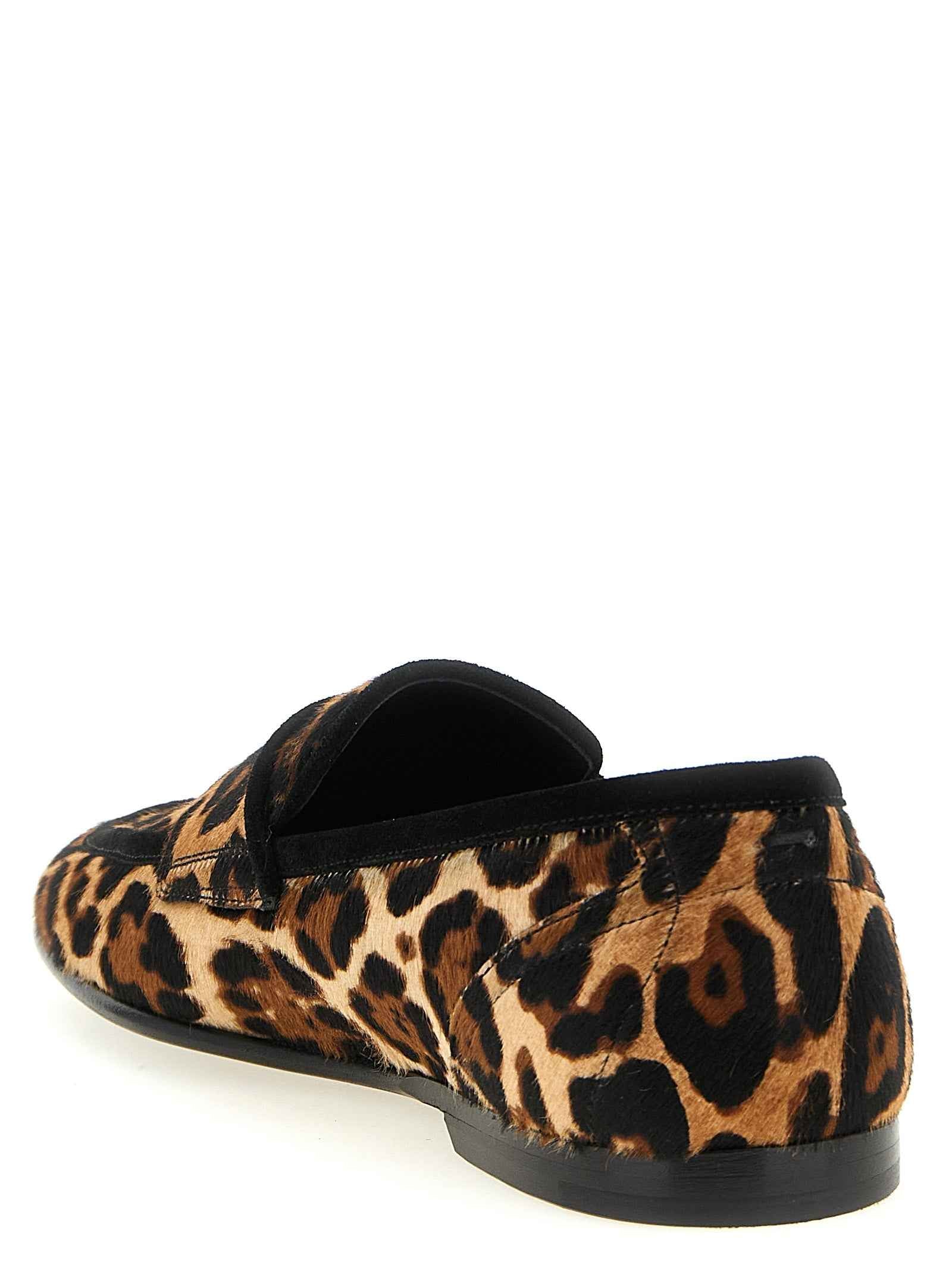 Dolce & Gabbana Brown Calfskin Slip-On Loafers