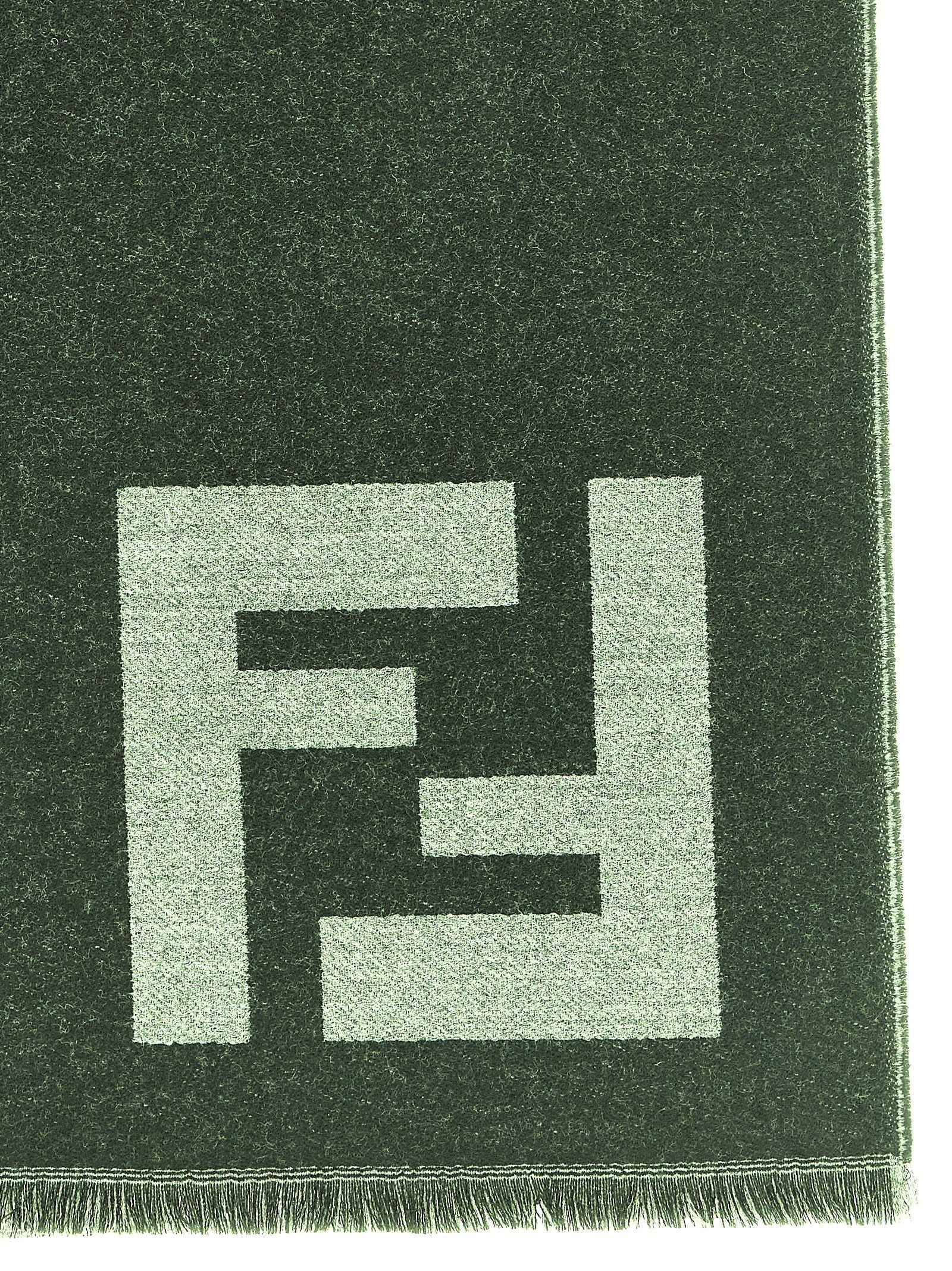 Fendi Black Virgin Wool Scarf