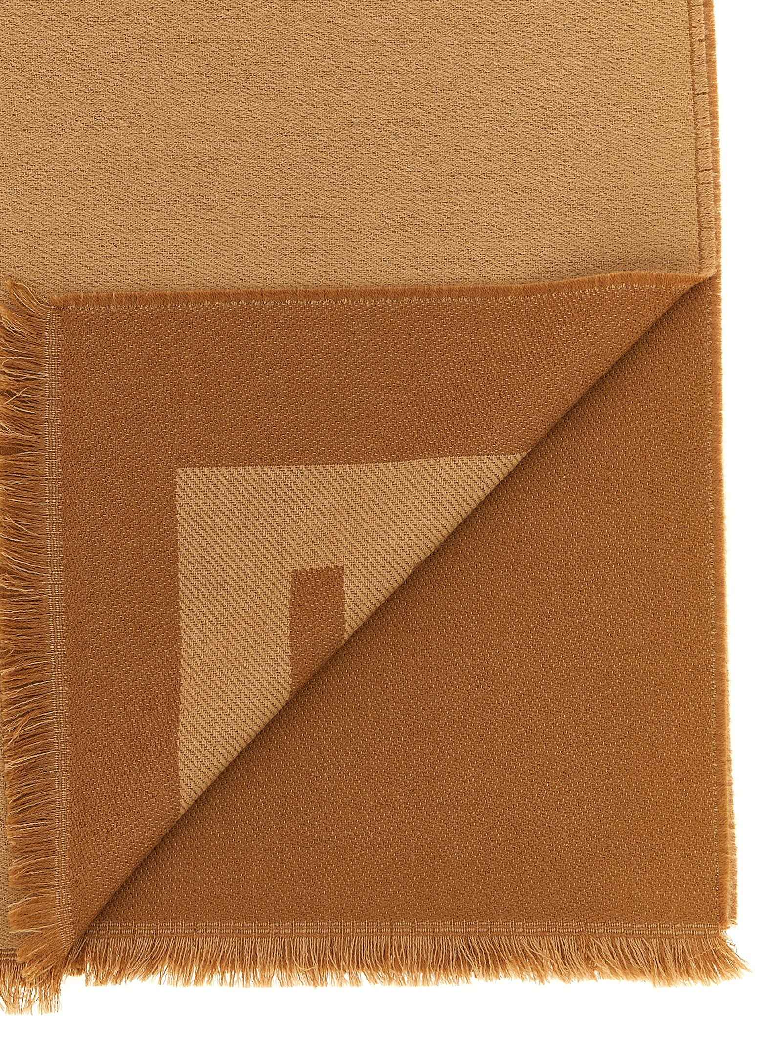 Fendi Brown Virgin Wool Foulard