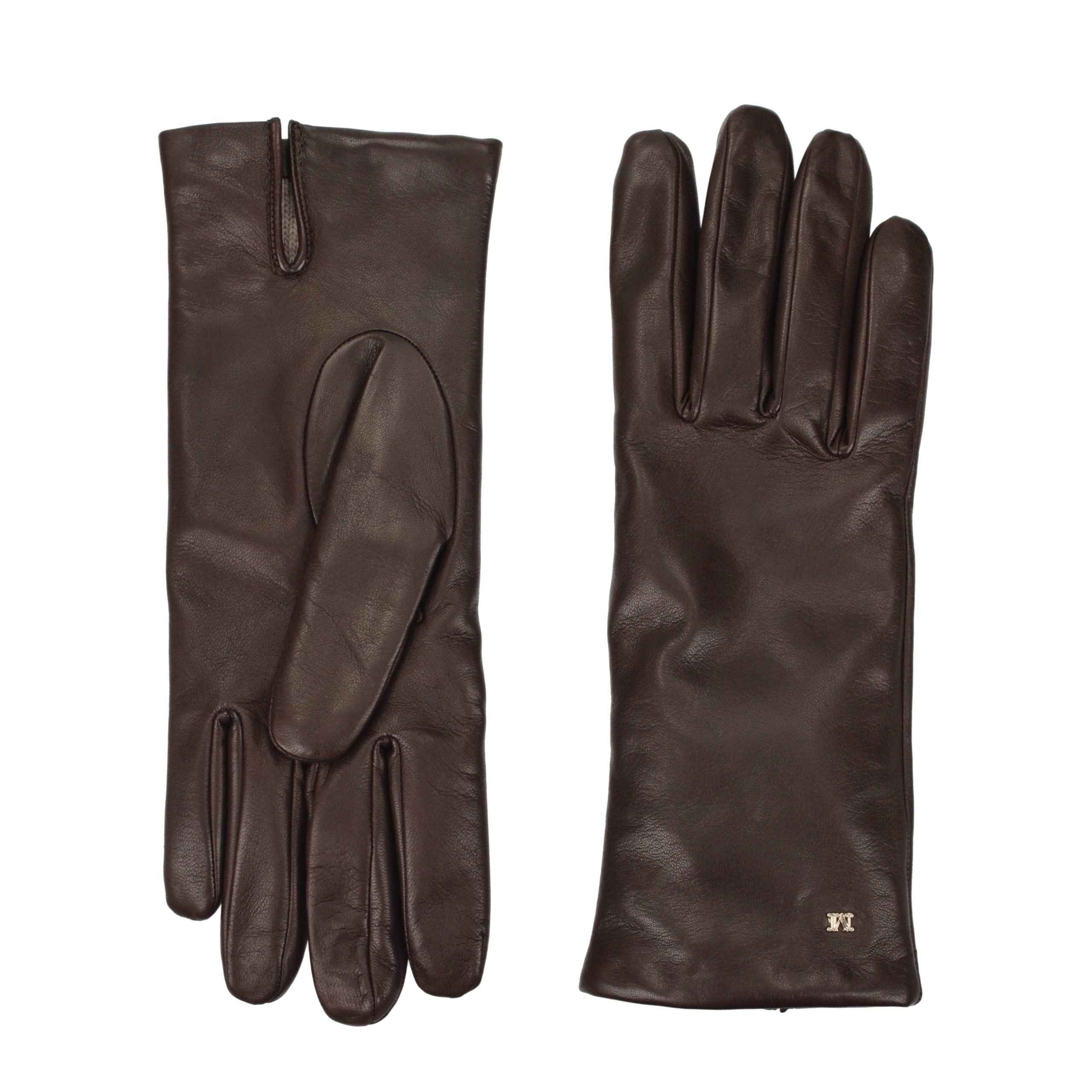 Max Mara Brown Leather Gloves