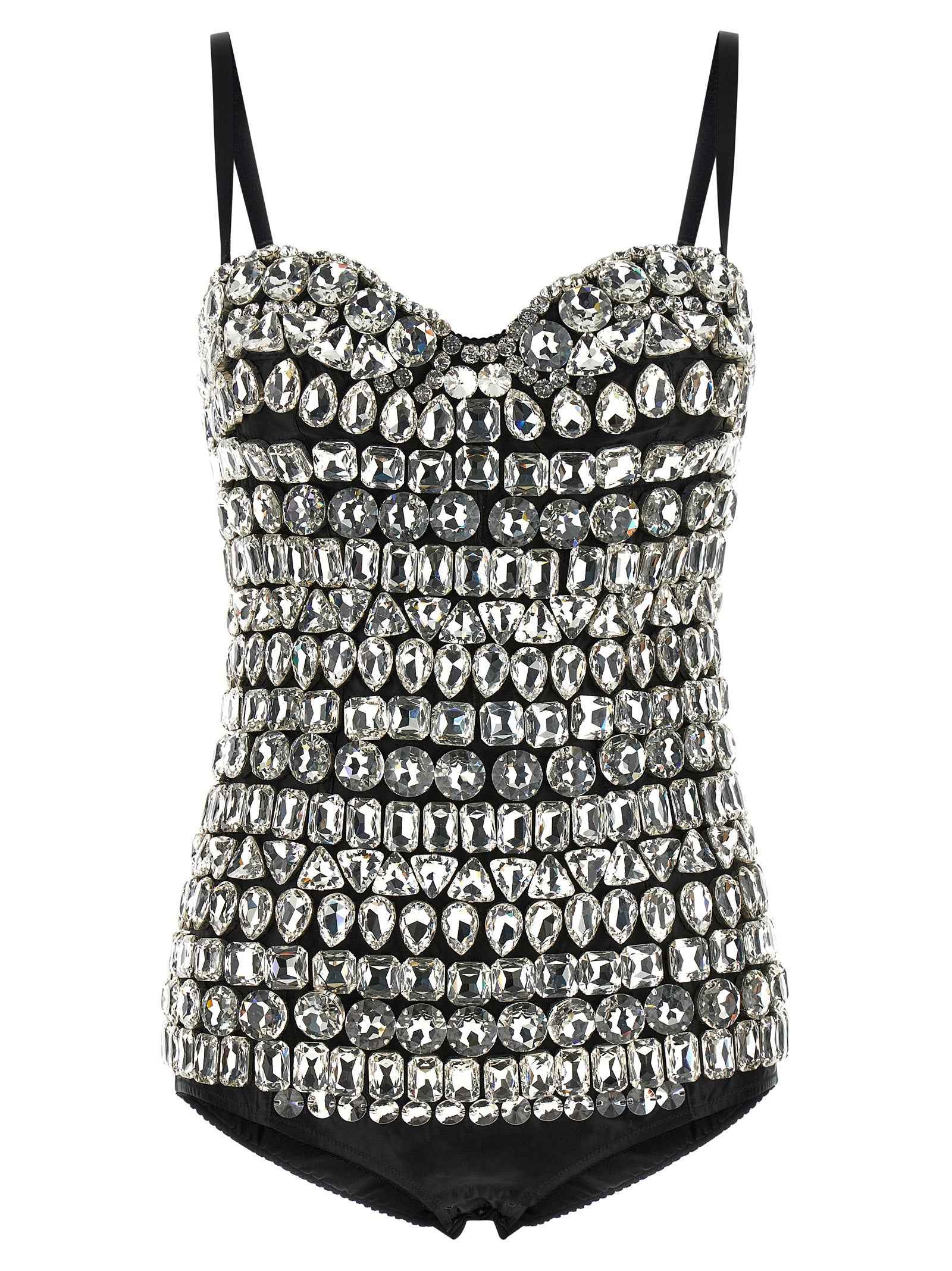 Dolce & Gabbana Silver Polyamide Bodysuit