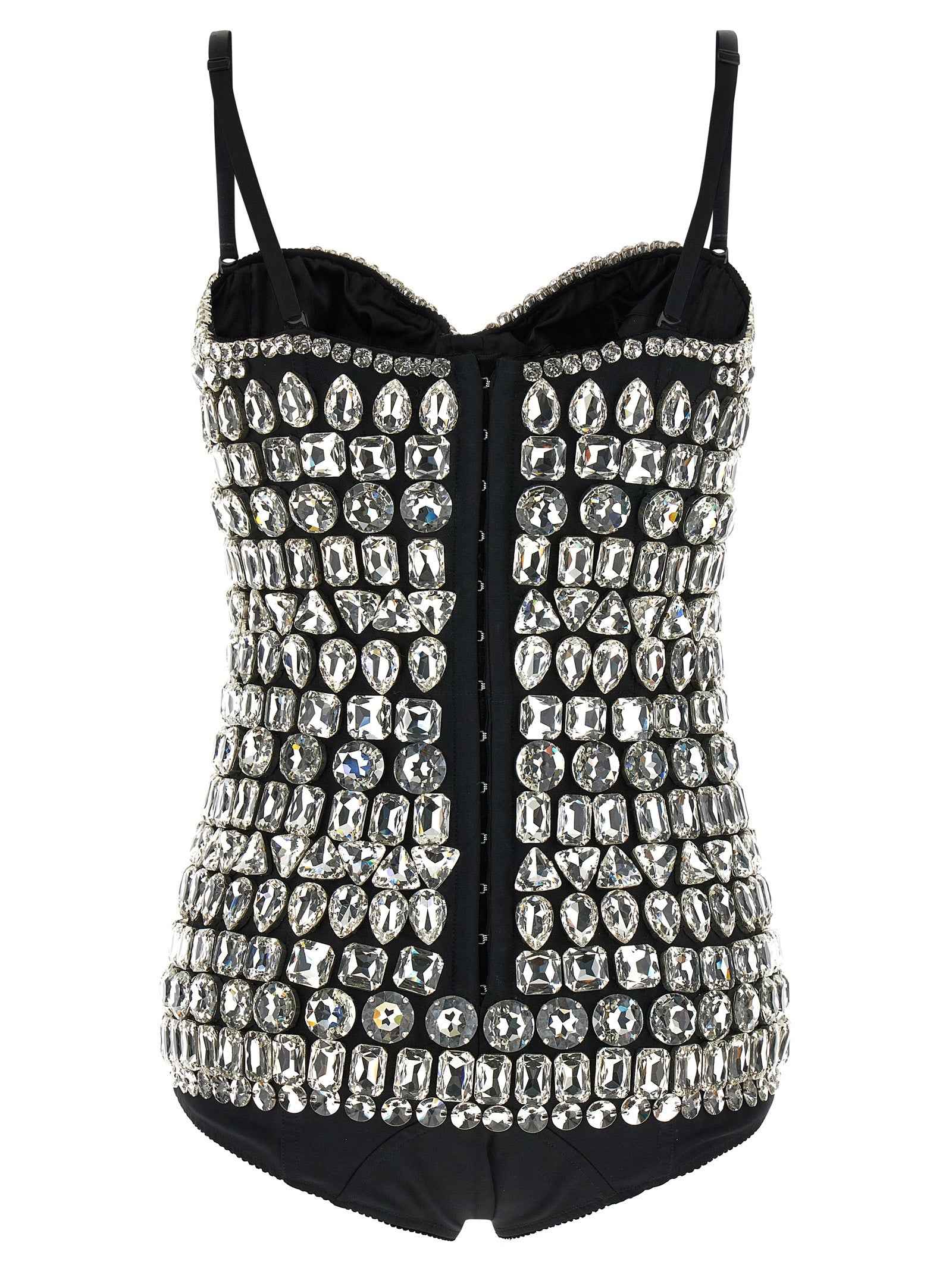 Dolce & Gabbana Silver Polyamide Bodysuit