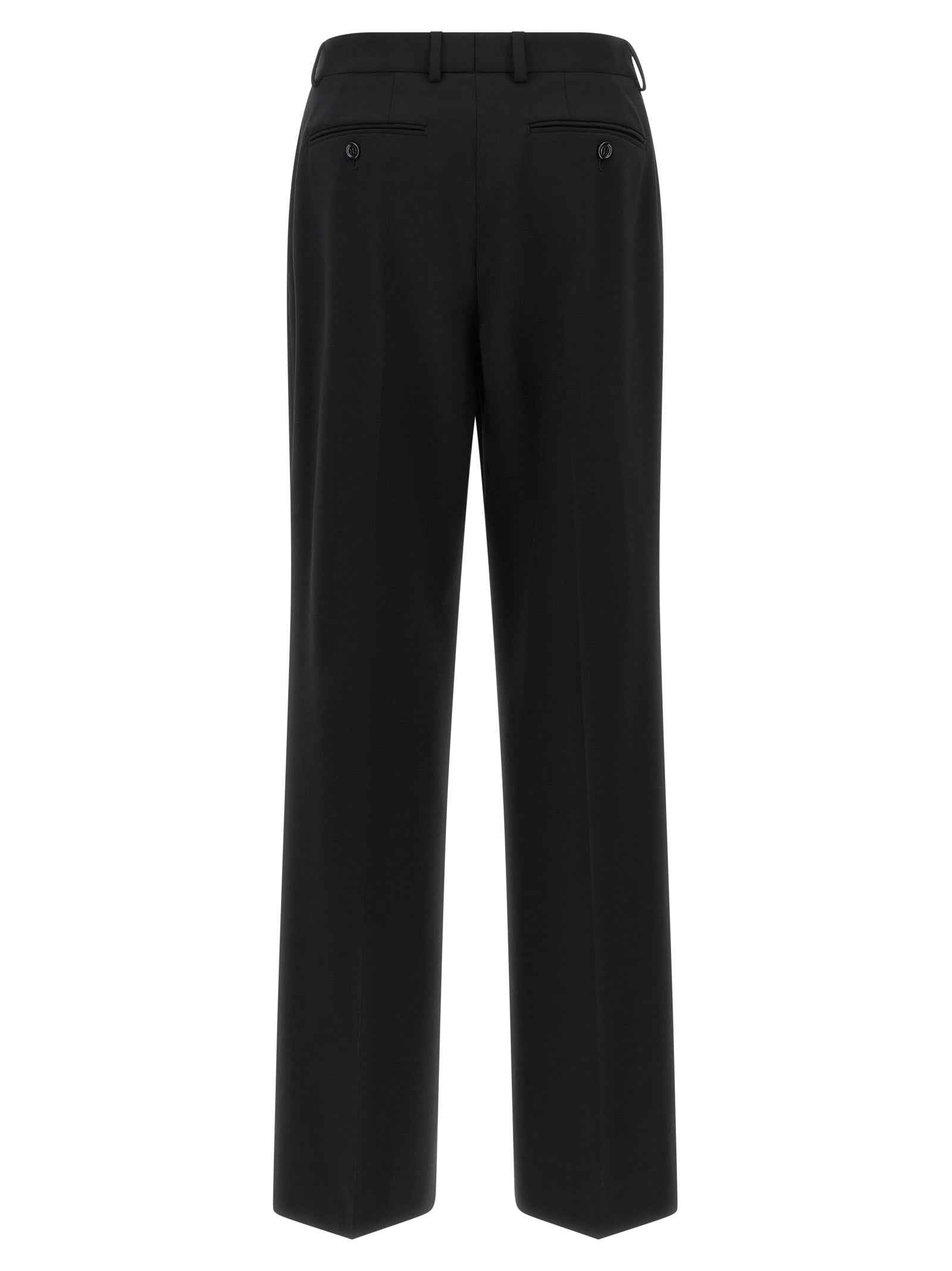 Dolce & Gabbana Black Virgin Wool Casual Pants