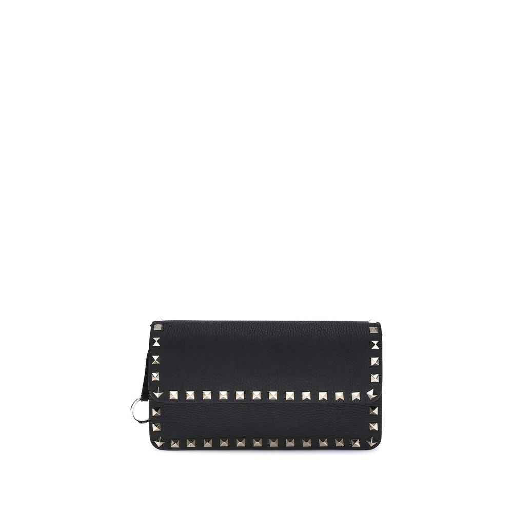 Valentino Garavani Black Calf Leather Bos Taurus Wallet
