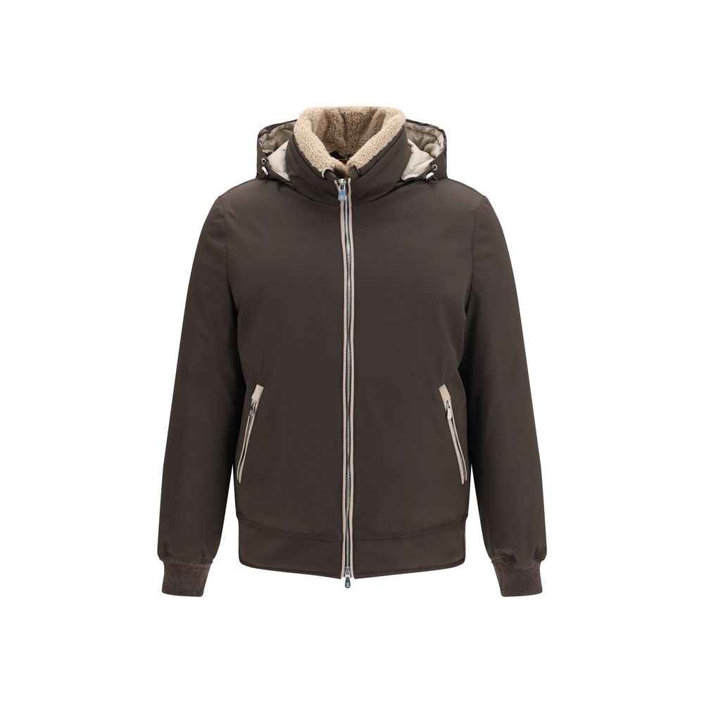 Brunello Cucinelli Brown Polyamide Shell Jacket