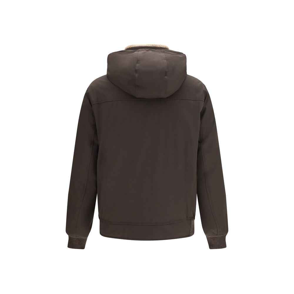 Brunello Cucinelli Brown Polyamide Shell Jacket