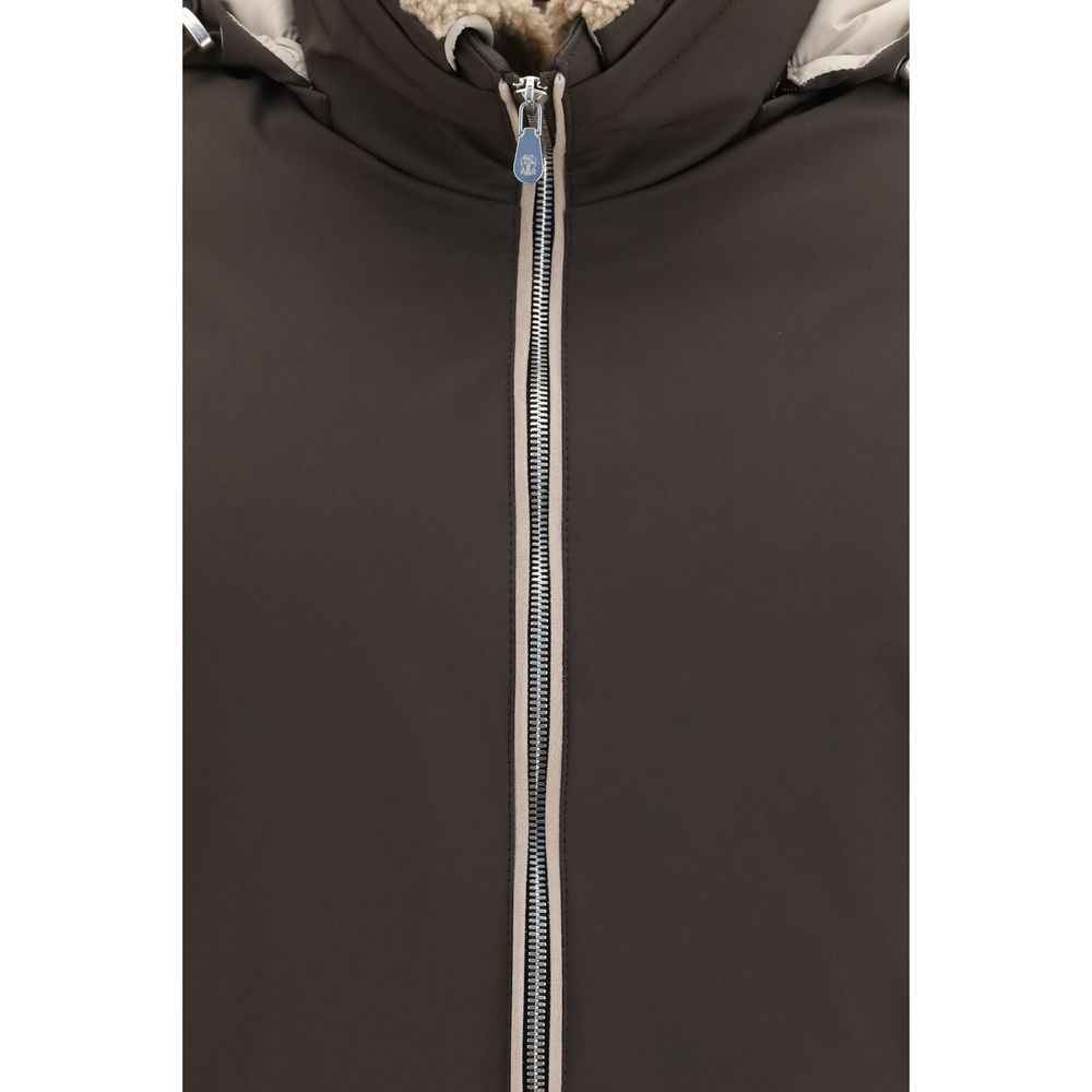 Brunello Cucinelli Brown Polyamide Shell Jacket