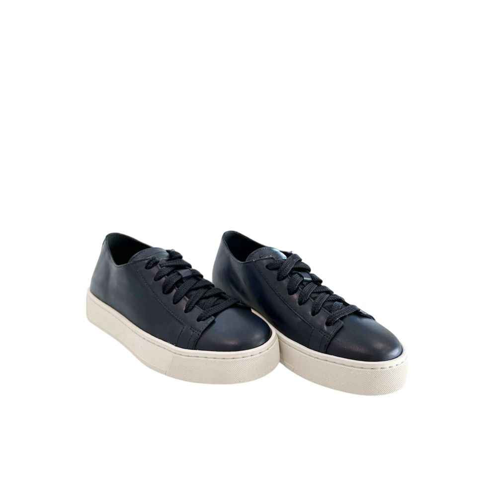 Santoni Blue Leather Women Sneaker