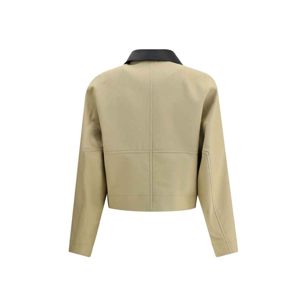 Givenchy Beige Cotton Leather Jacket