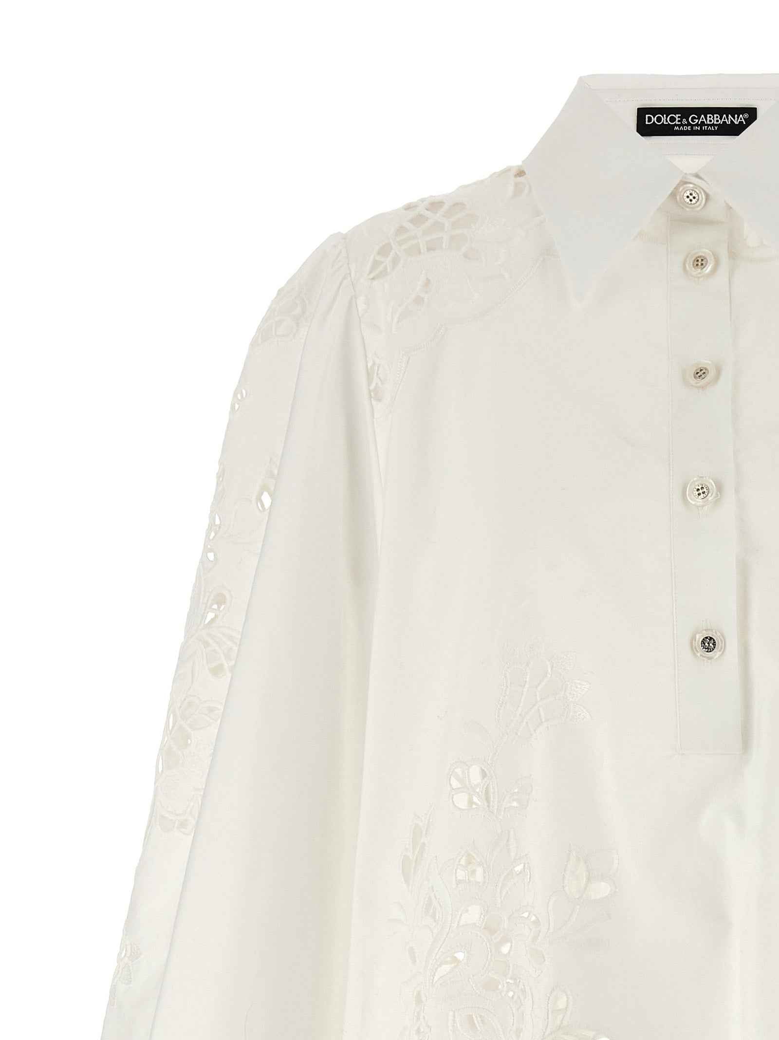 Dolce & Gabbana White Cotton Short Dress