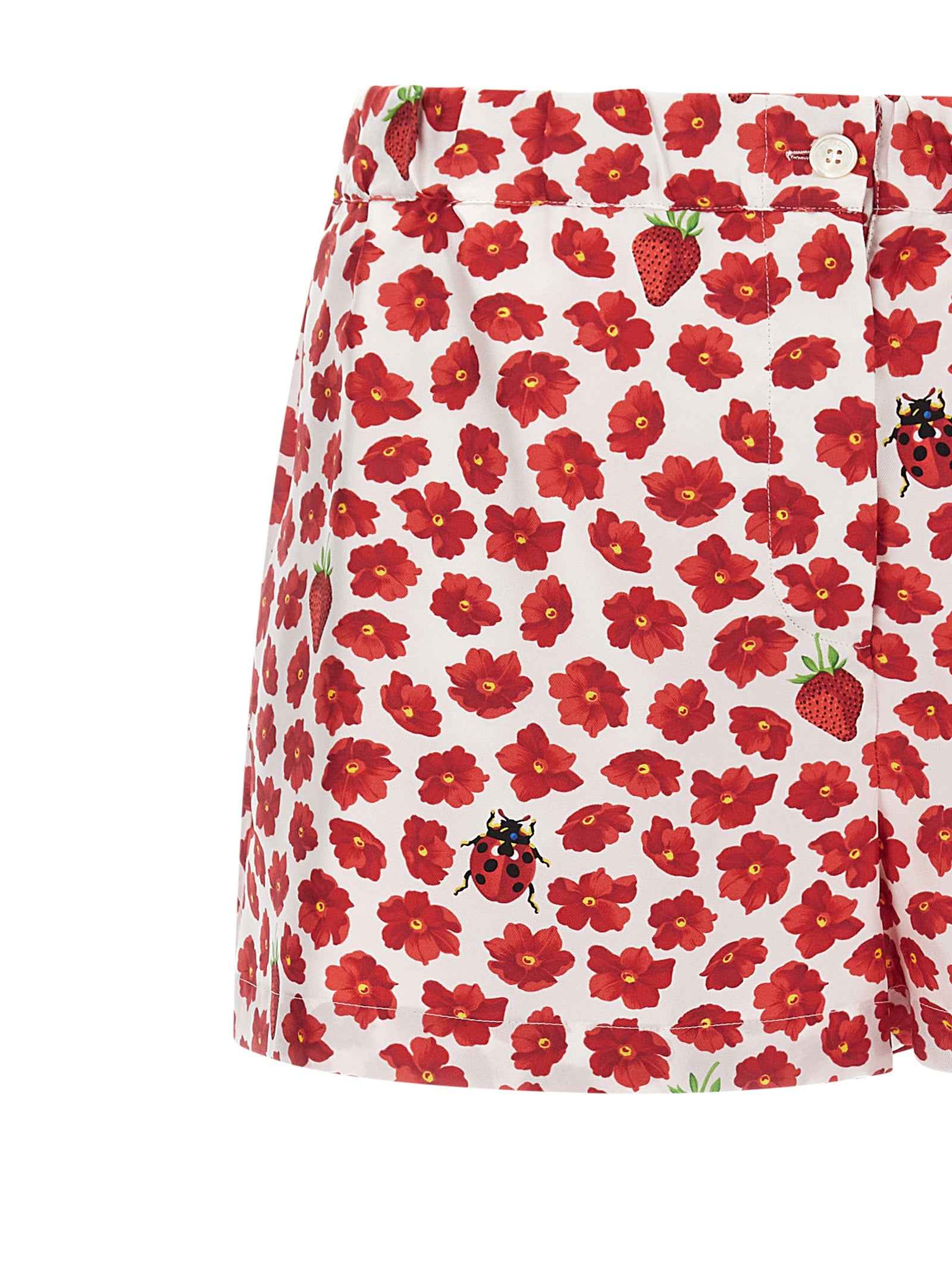 Versace Multicolor Silk Bermuda Shorts