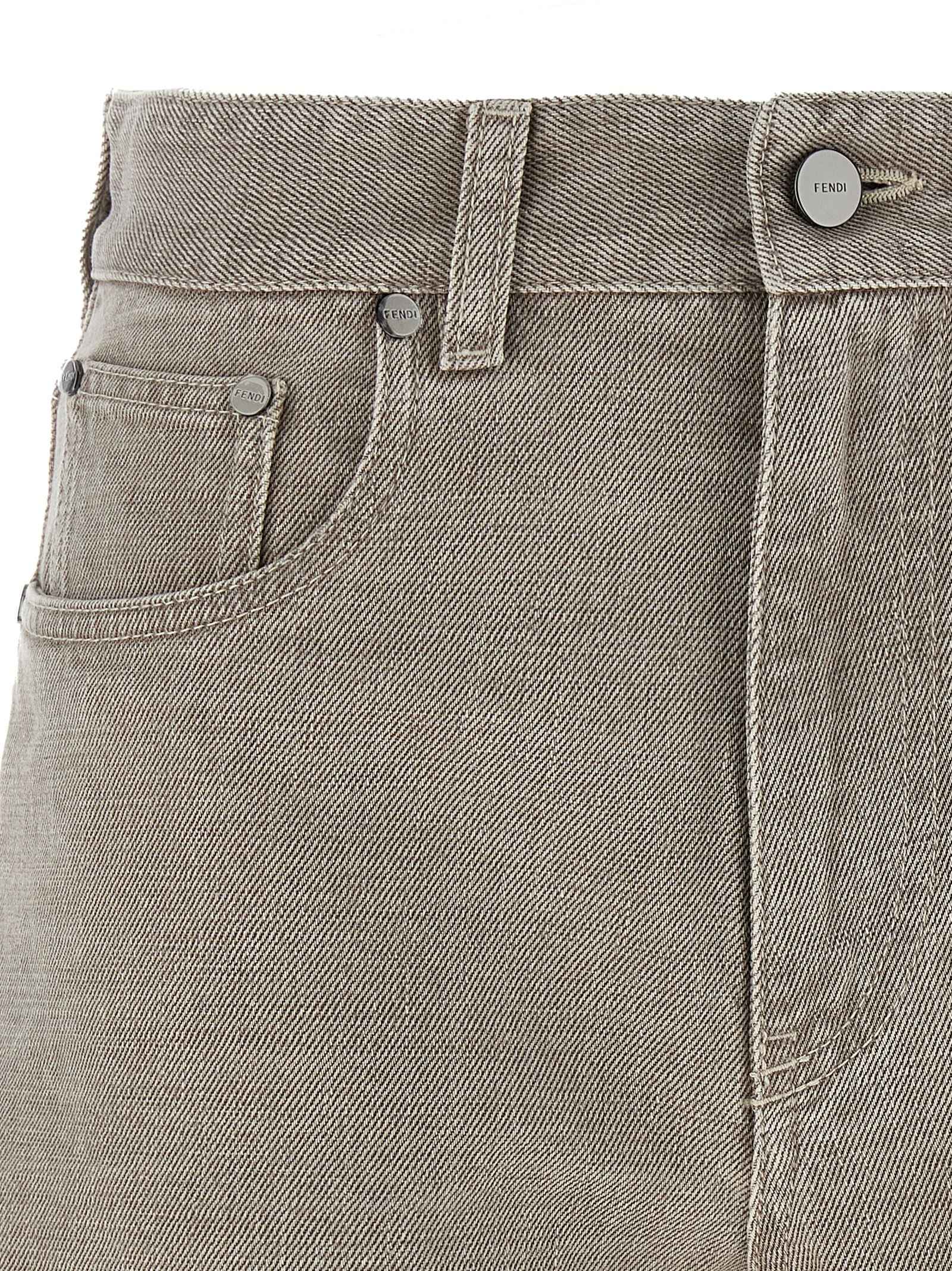 Fendi Beige Cotton Bermuda Shorts