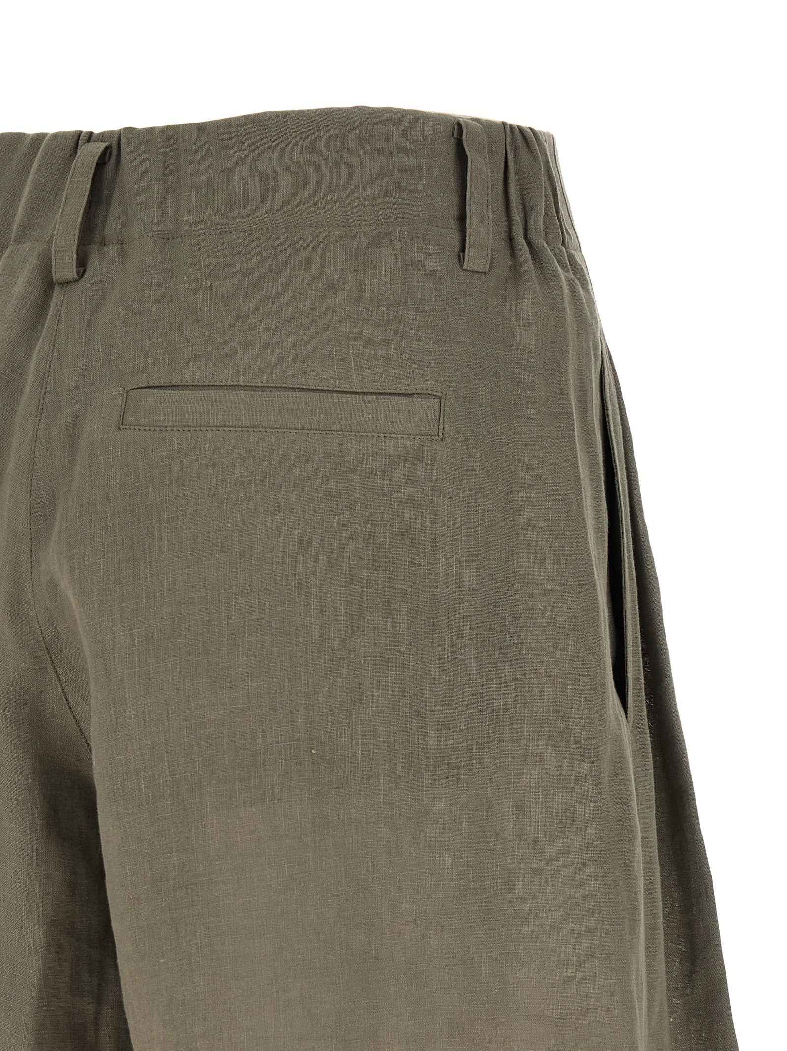 Brunello Cucinelli Bicolor Linen Bermuda Shorts