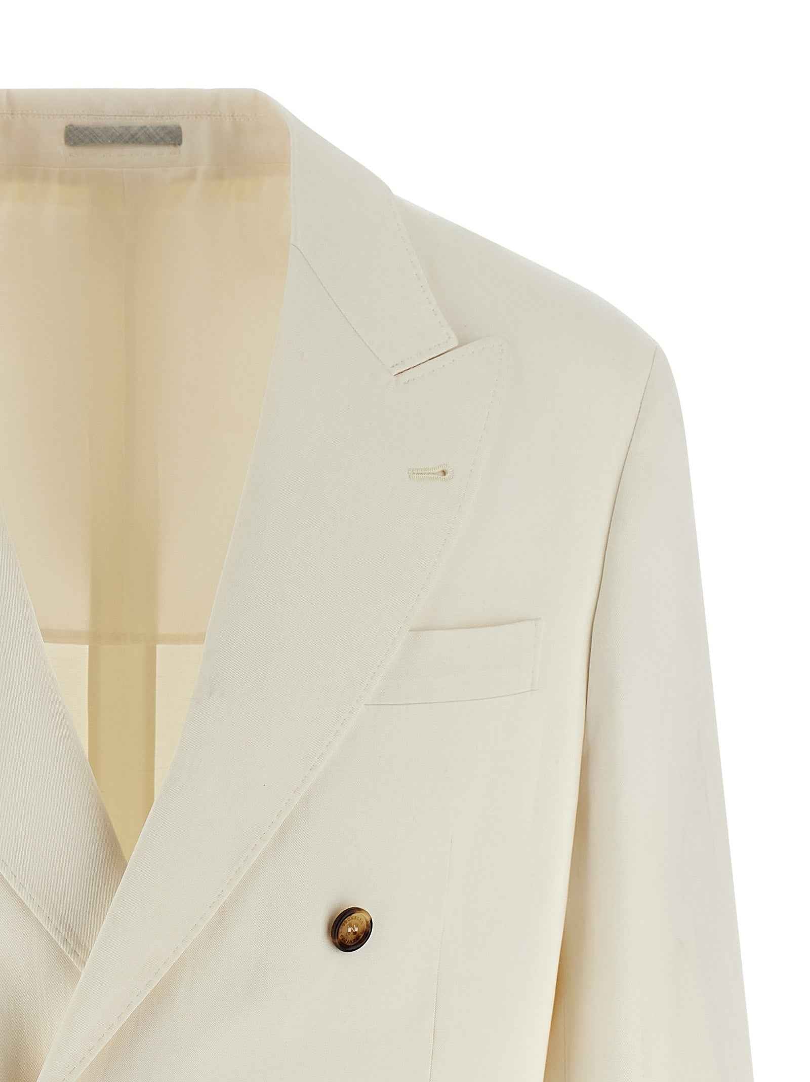 Brunello Cucinelli White Silk Blazer