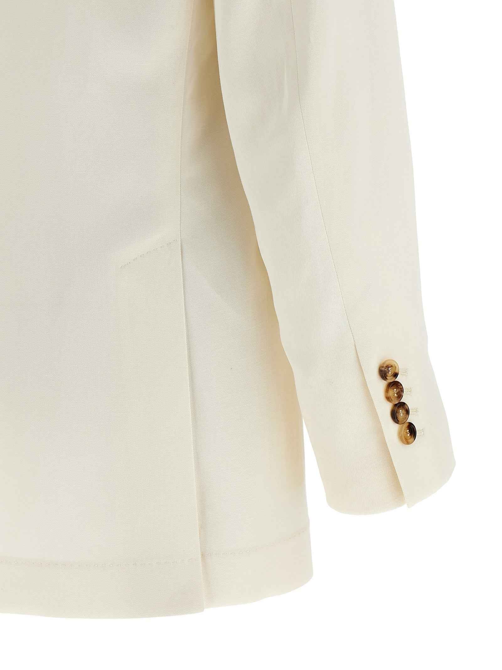 Brunello Cucinelli White Silk Blazer